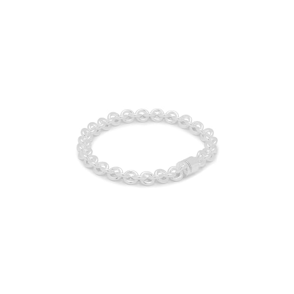 Bracelet entrelacs 21g en argent lisse poli