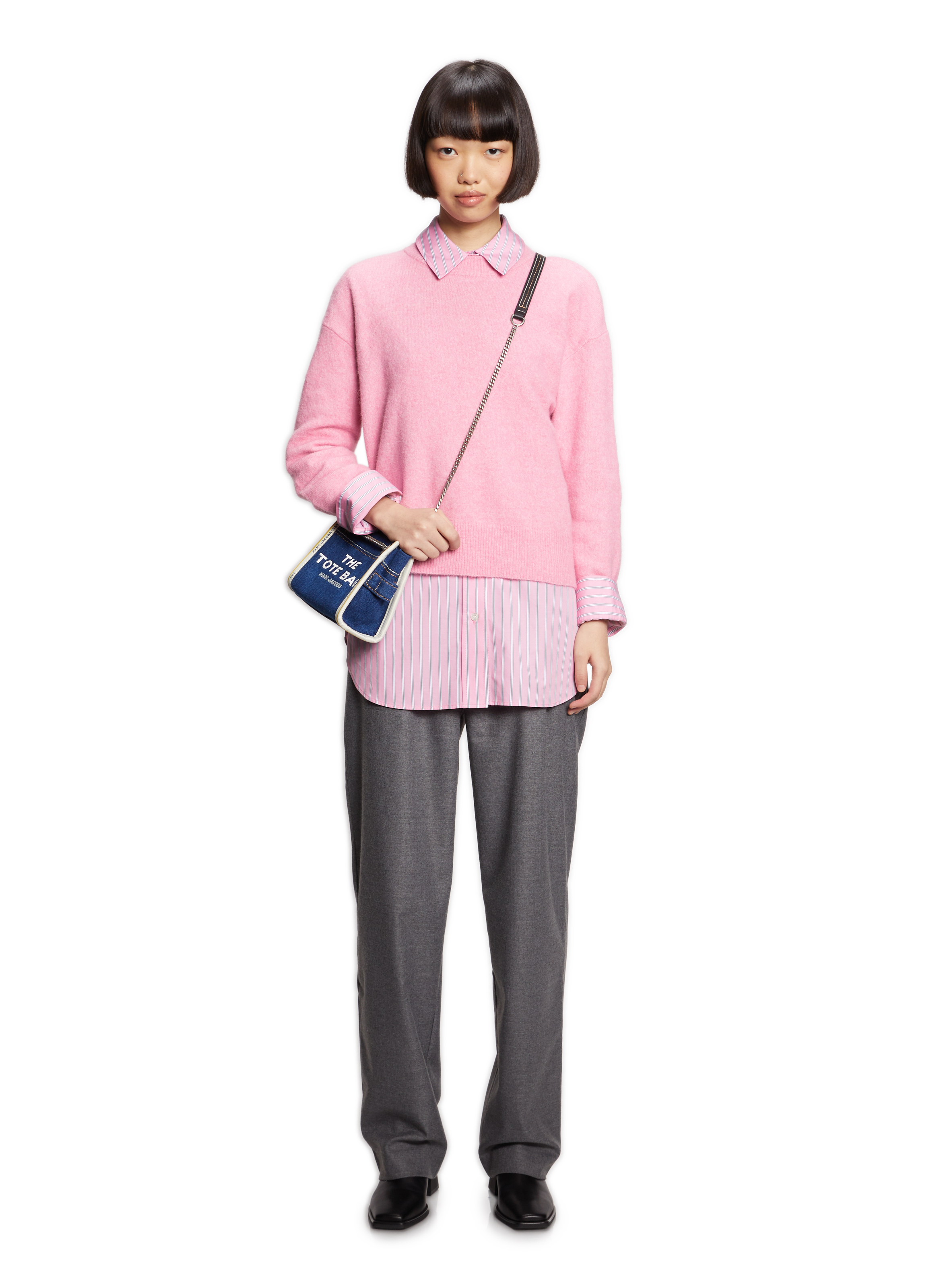 Sac cabas The Denim Chain Micro Tote Bag MARC JACOBS Bleu