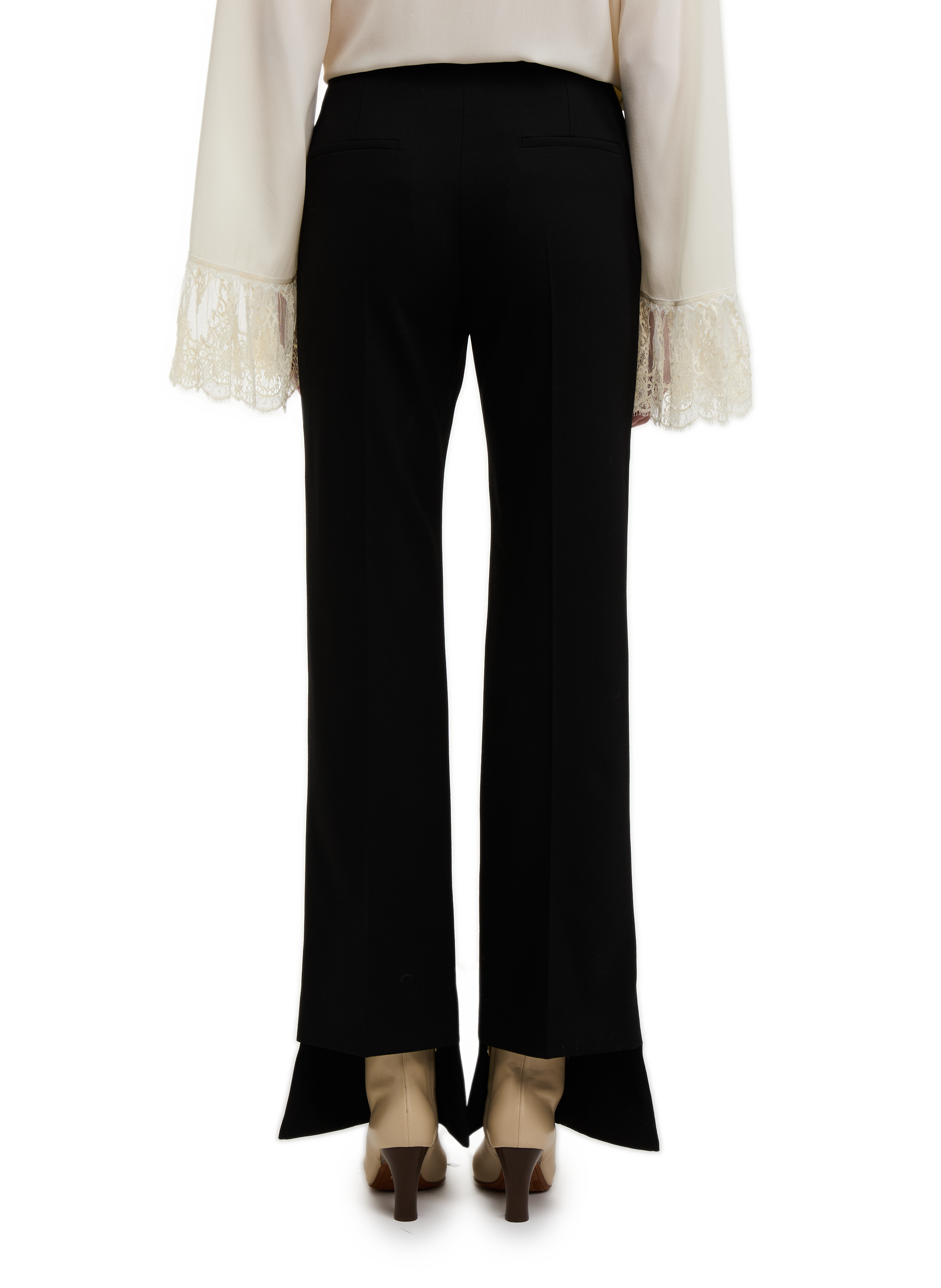 Pantalon asymétrique en laine  CHLOÉ Noir