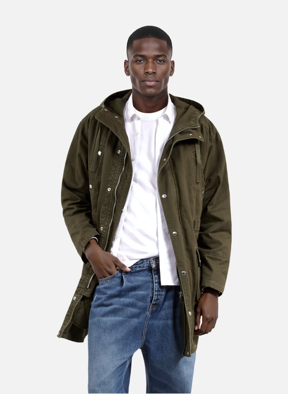 Parka à capuche Vert by THE KOOPLES THE KOOPLES Parka à capuche Vert