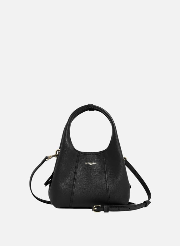 Mini sac à main juliette en cuir grainé Noir by LE TANNEUR LE TANNEUR Mini sac à main juliette en cuir grainé Noir