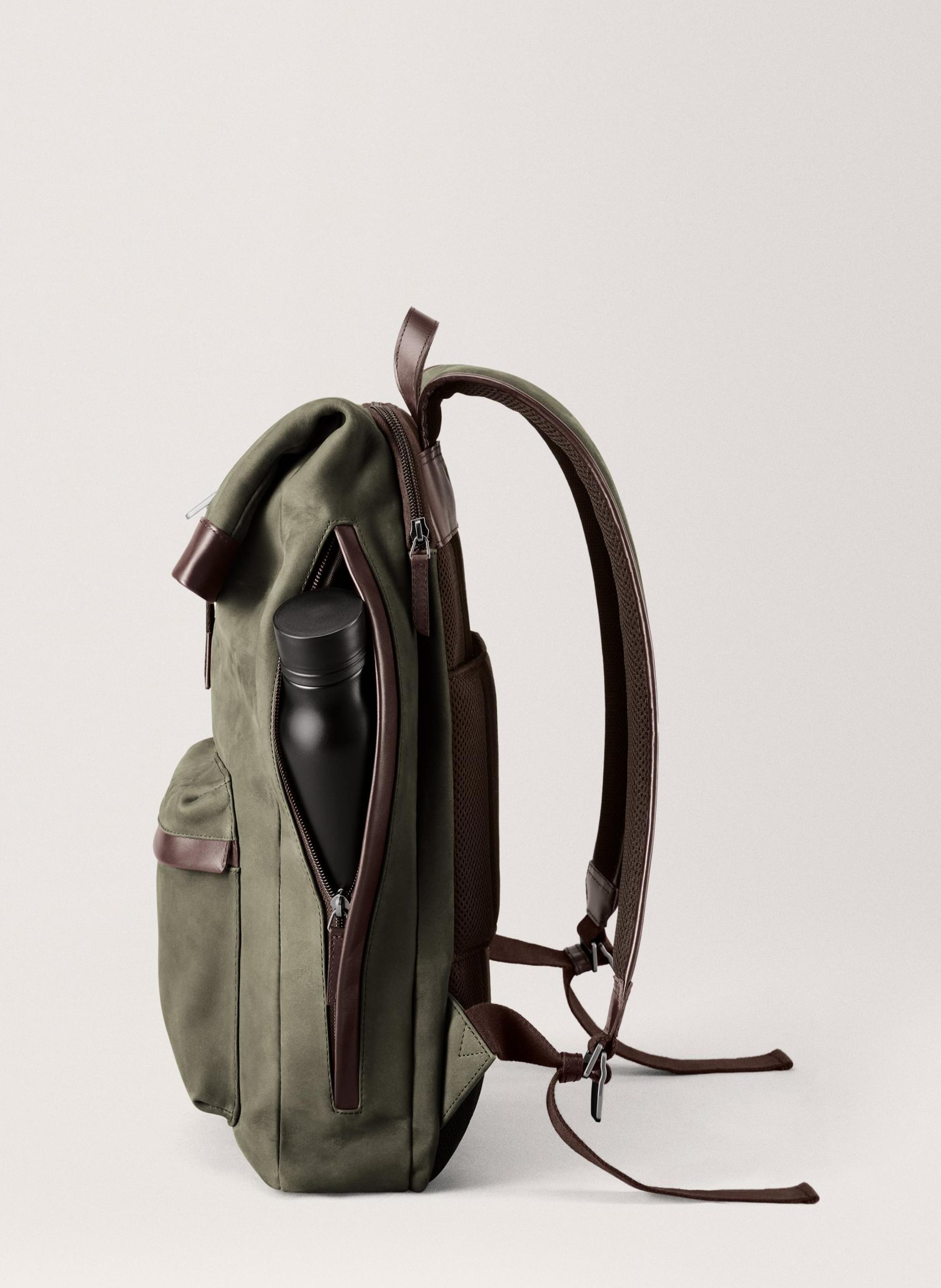 Sac à dos 'City-hopper' en cuir nubuck CARL FRIEDRIK Vert