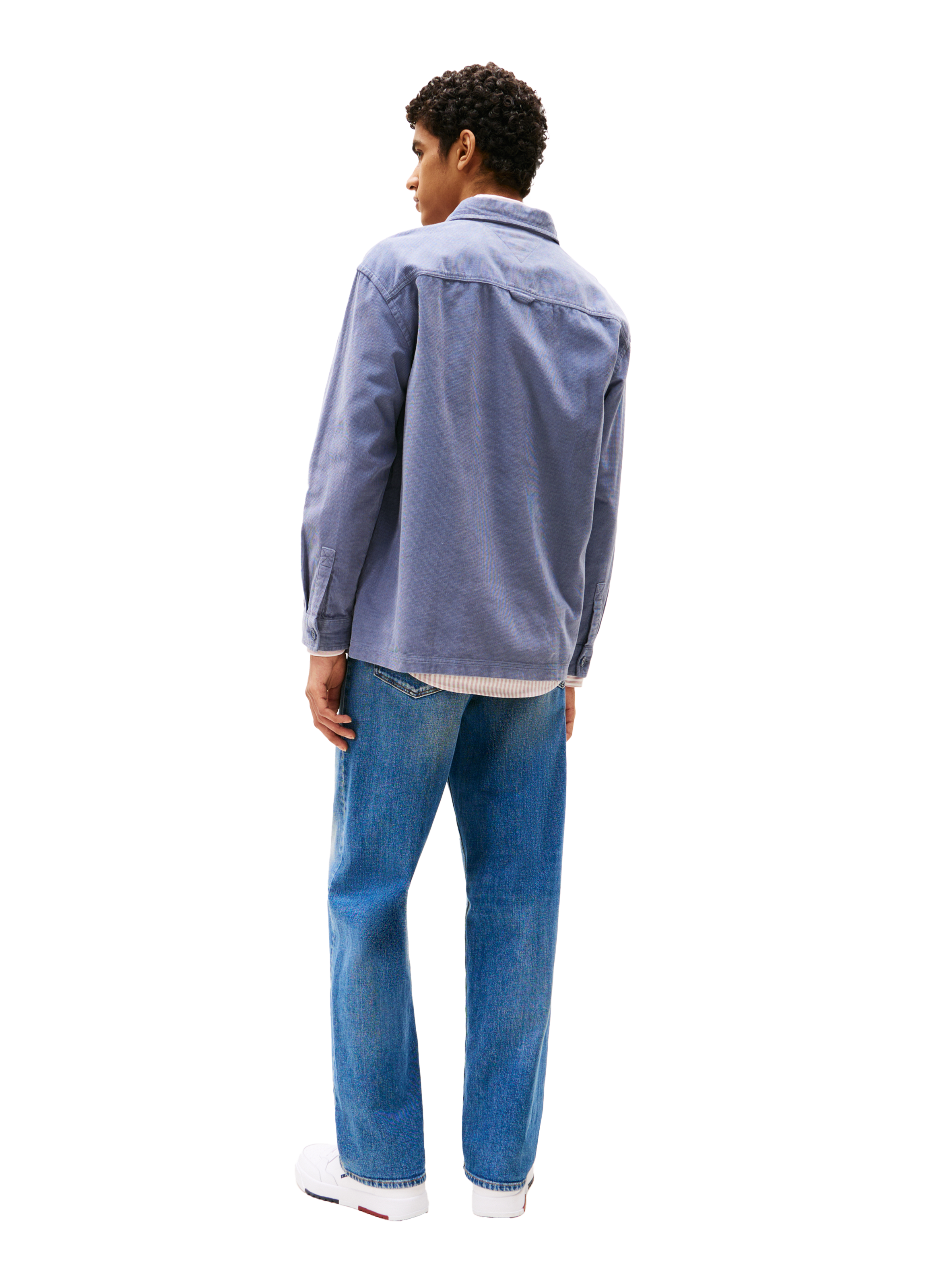 Textured cotton shirt TOMMY HILFIGER Blue