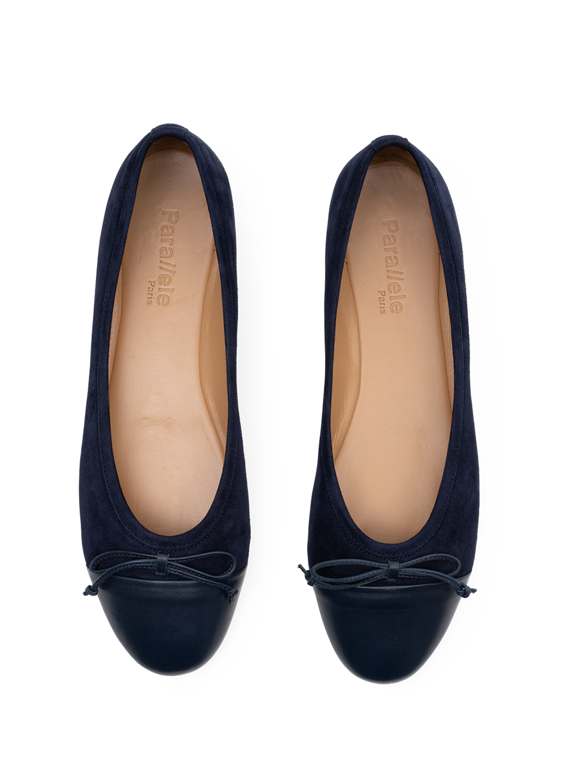 Ballerines java en nappa/chevre velours PARALLELE Bleu