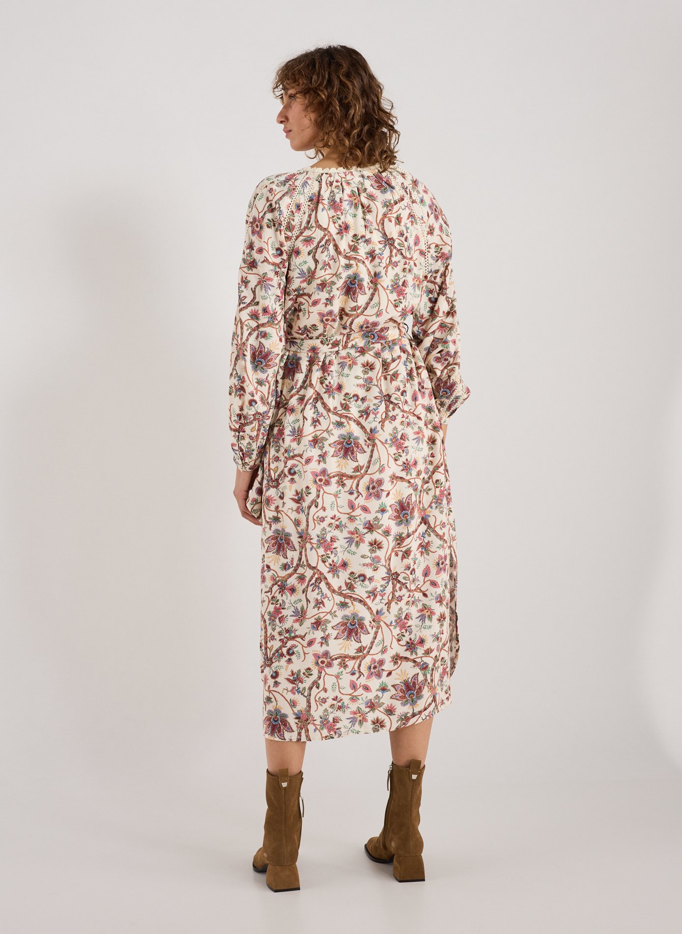 Robe longue col V imprimée  LOUISE MISHA Multicolore