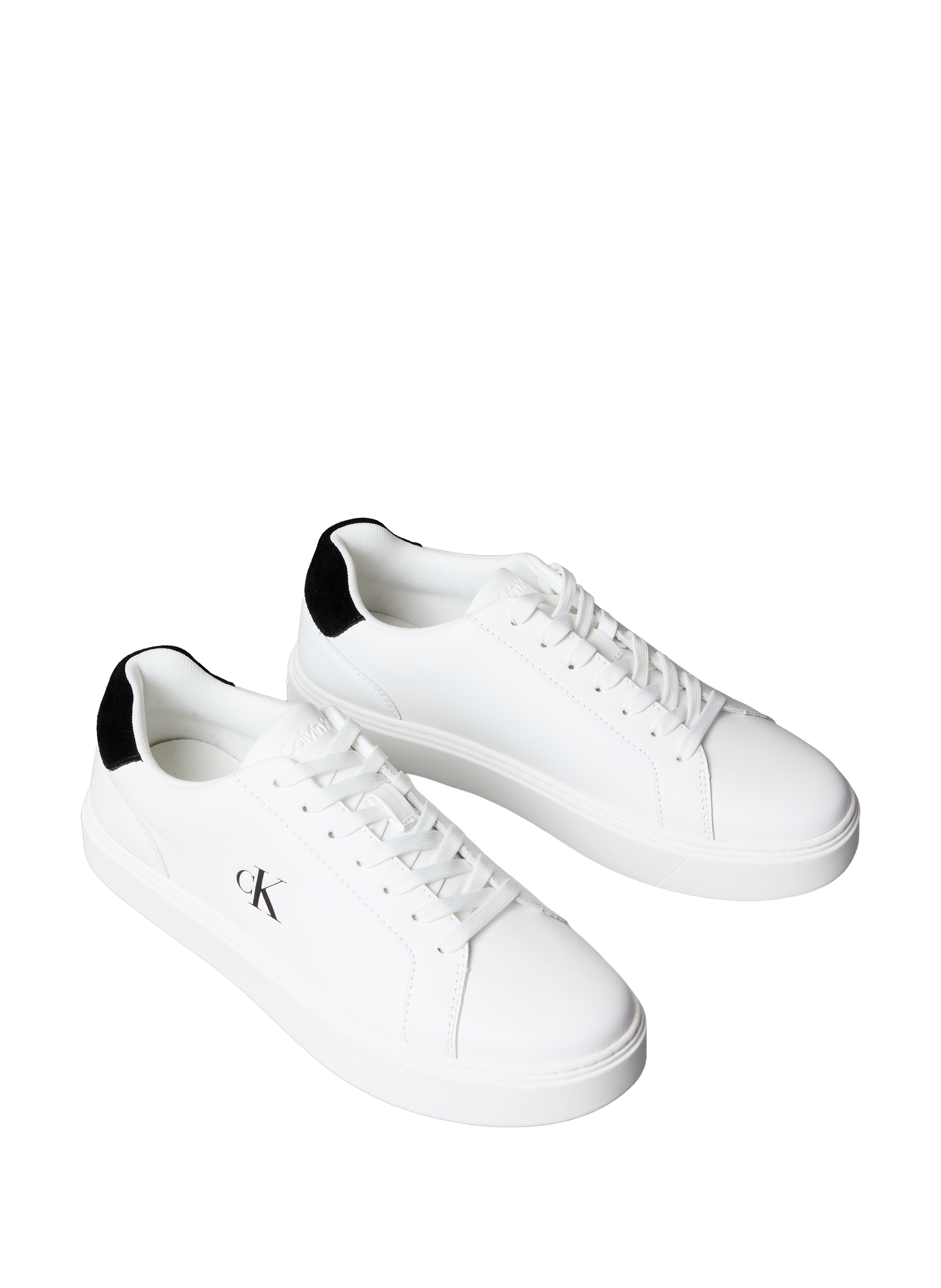 Baskets en cuir lisse CALVIN KLEIN Blanc