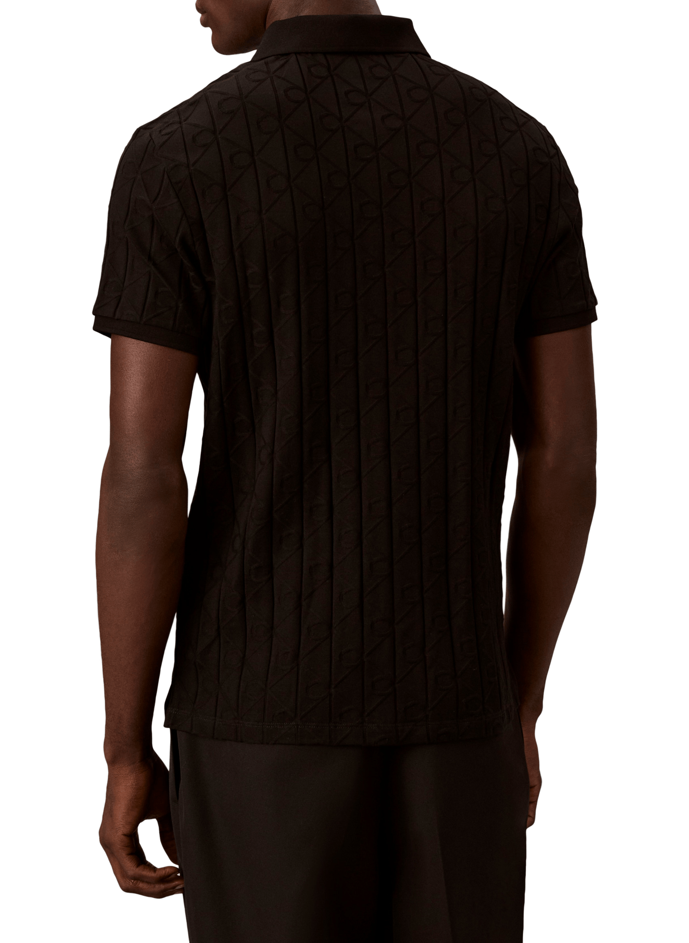 Polo coupe classique en maille texturée CALVIN KLEIN Noir