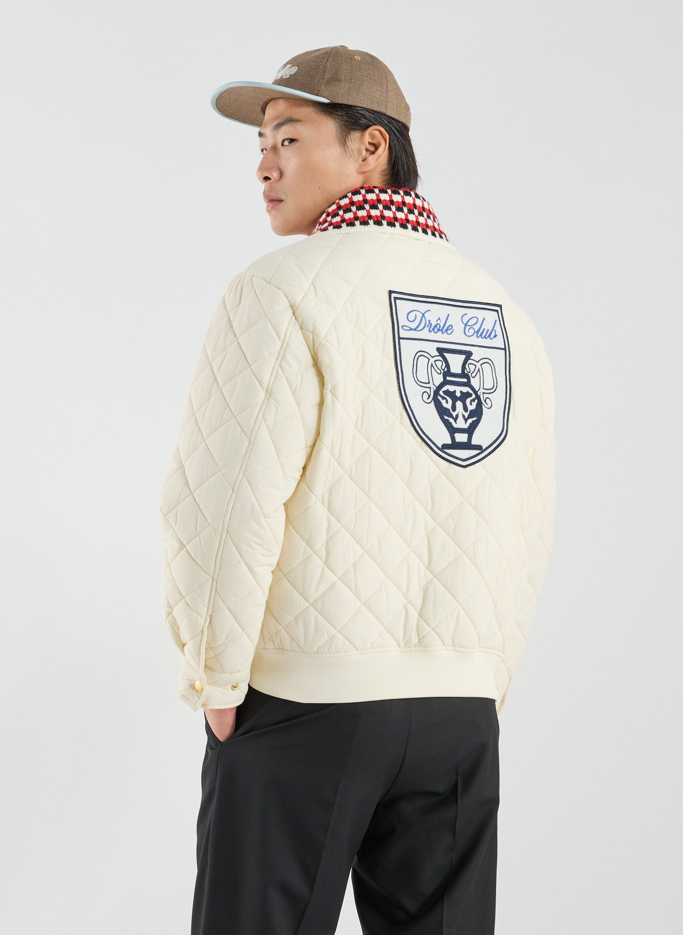Quilted jacket with classic collar DROLE DE MONSIEUR Beige