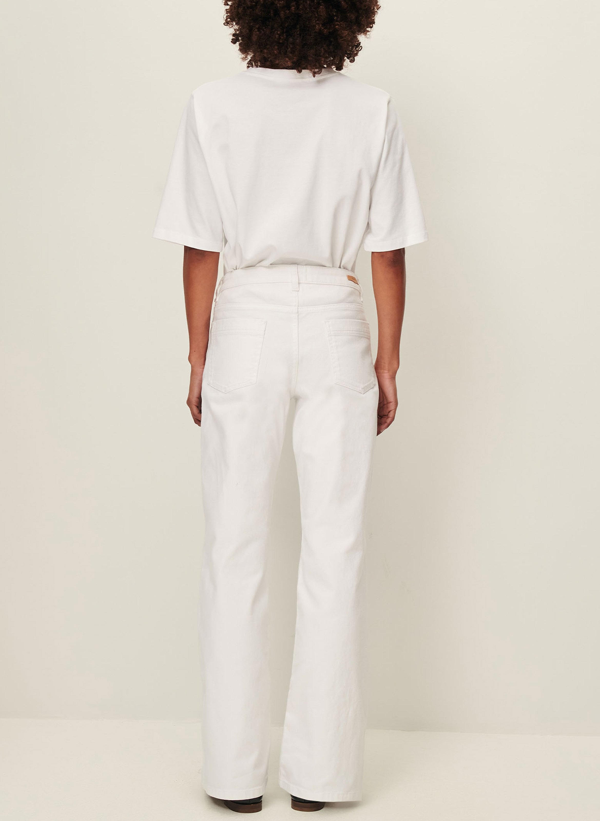 Jean droit taille basse délavé vega SESSUN Blanc