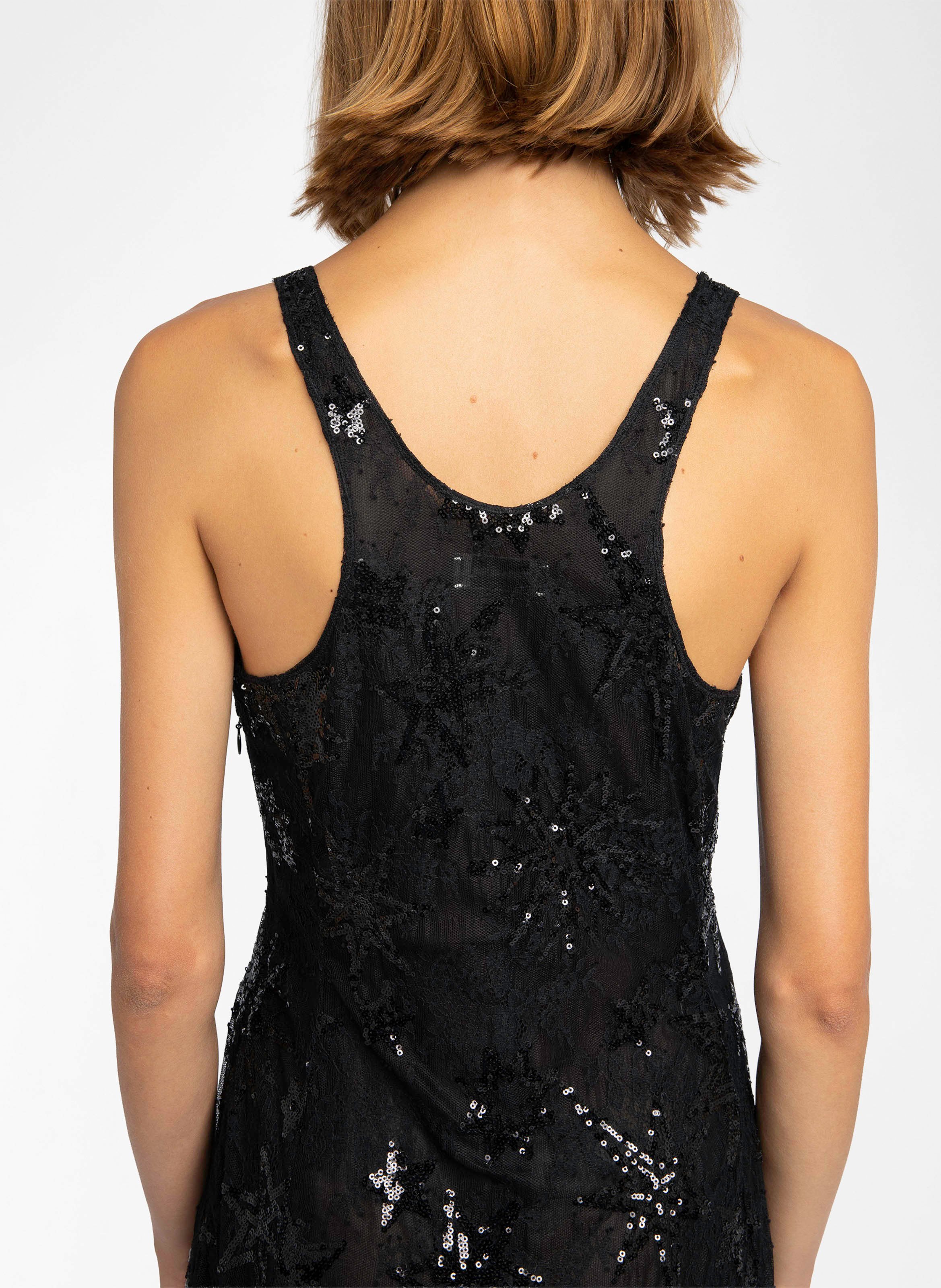 Robe longue évasée à sequins rarysa ZADIG&VOLTAIRE Noir