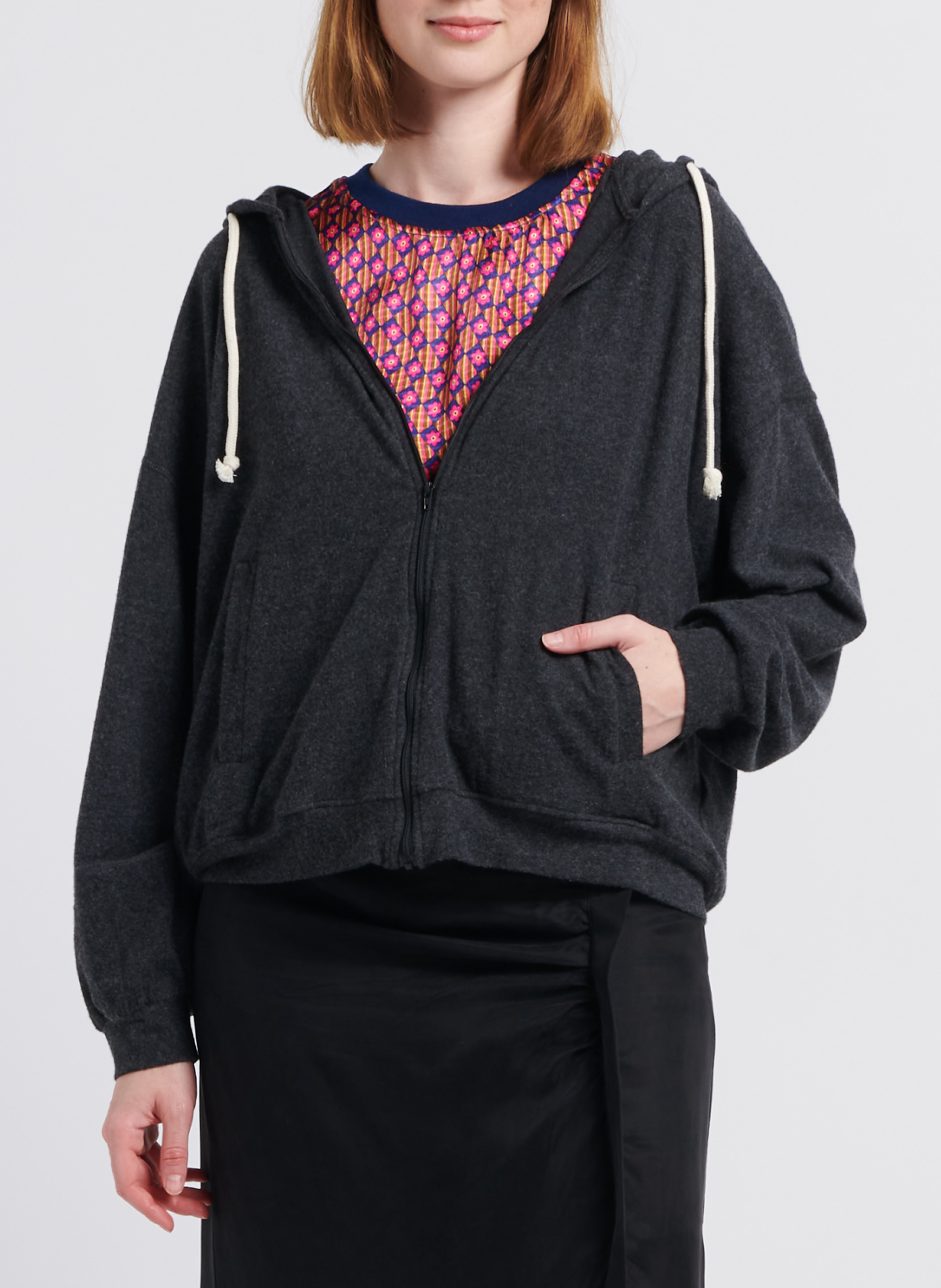 Sweat à capuche en coton mélangé ypawood AMERICAN VINTAGE Noir