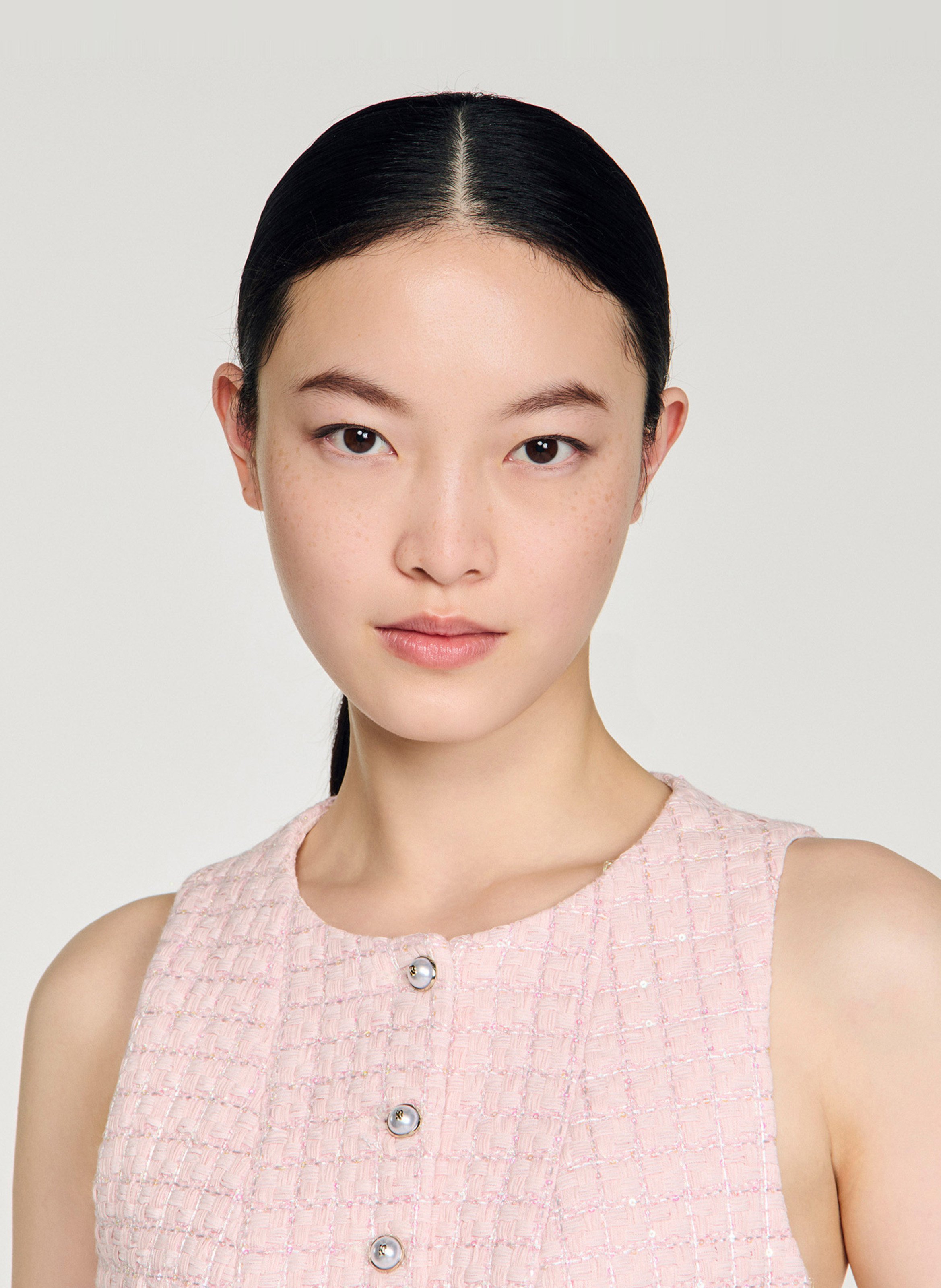 Top péplum en tweed SANDRO Rose