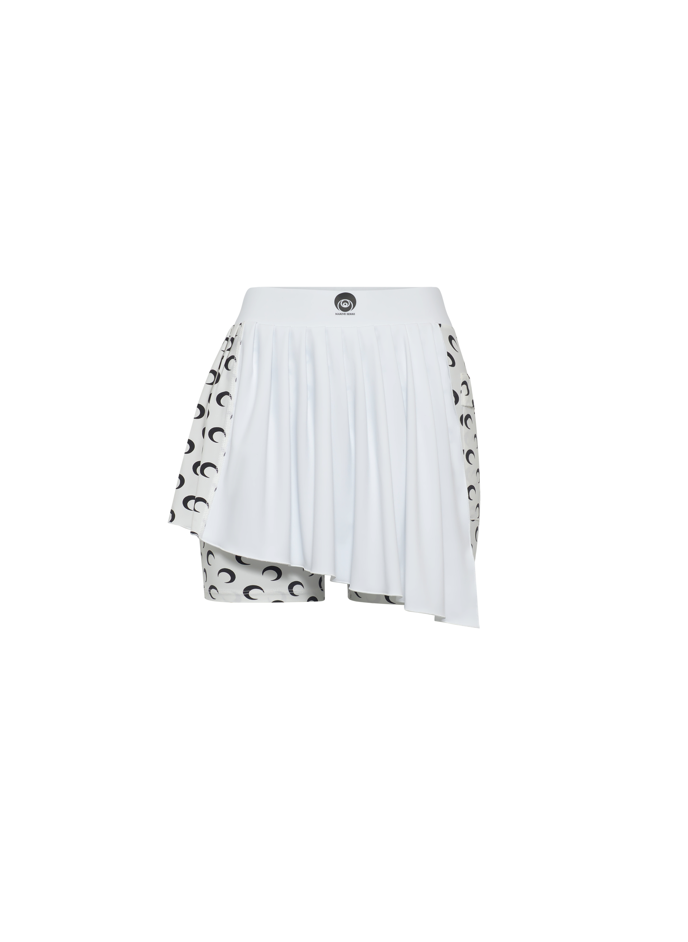 Athleisure mini skort with moon inserts MARINE SERRE White