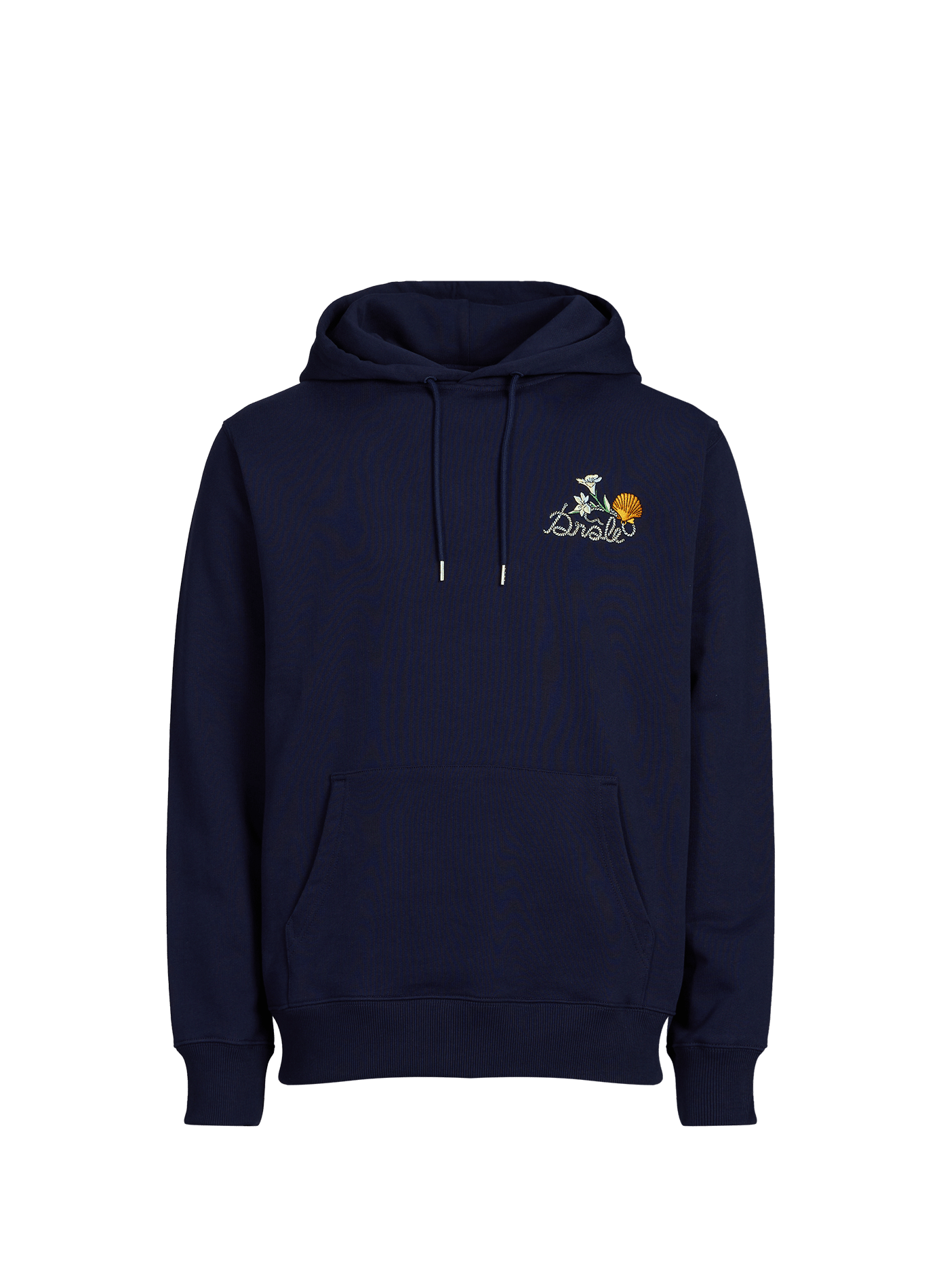 Embroidered cotton hoodie sweatshirt DROLE DE MONSIEUR Blue
