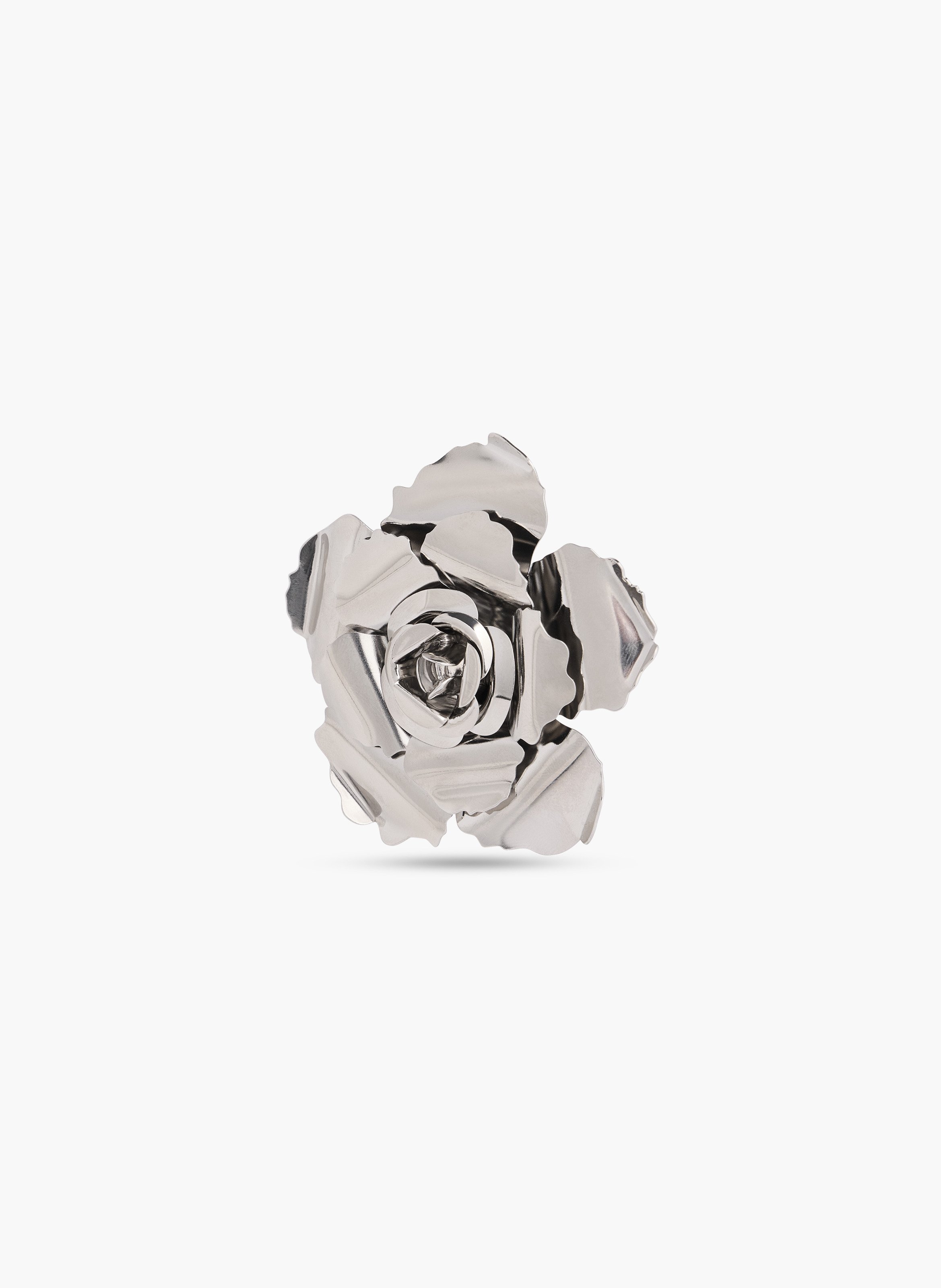 Barrette fleur en métal RABANNE Argent