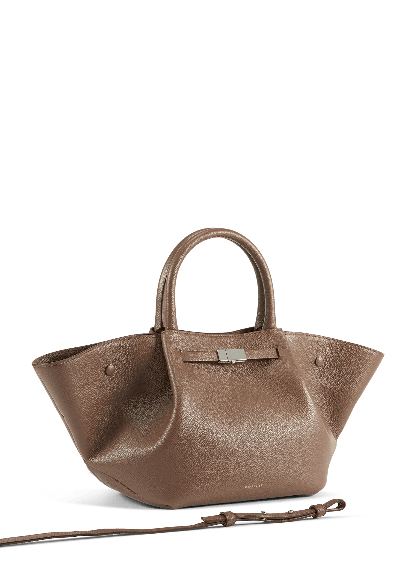 Gestreifter Ledertasche DEMELLIER LONDON Braun