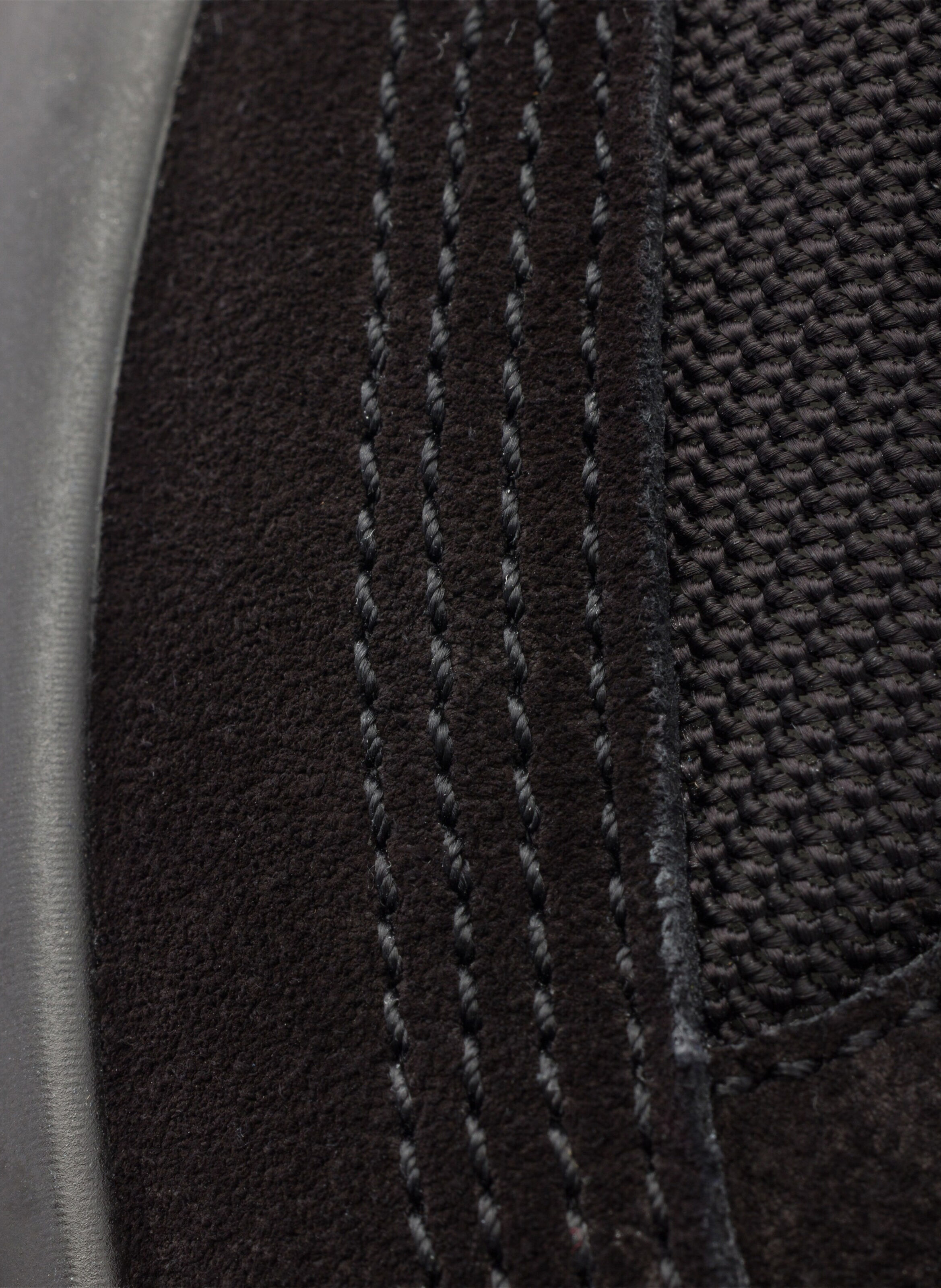 Baskets en mesh et en suède PRADA Noir