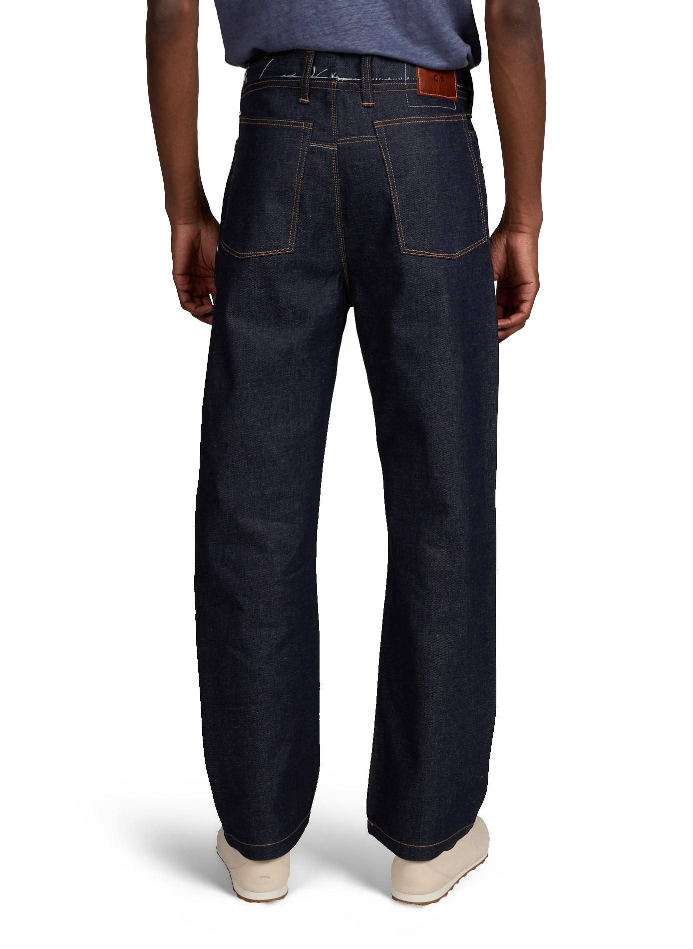 Straight cotton jeans CAMIEL FORTGENS Blue