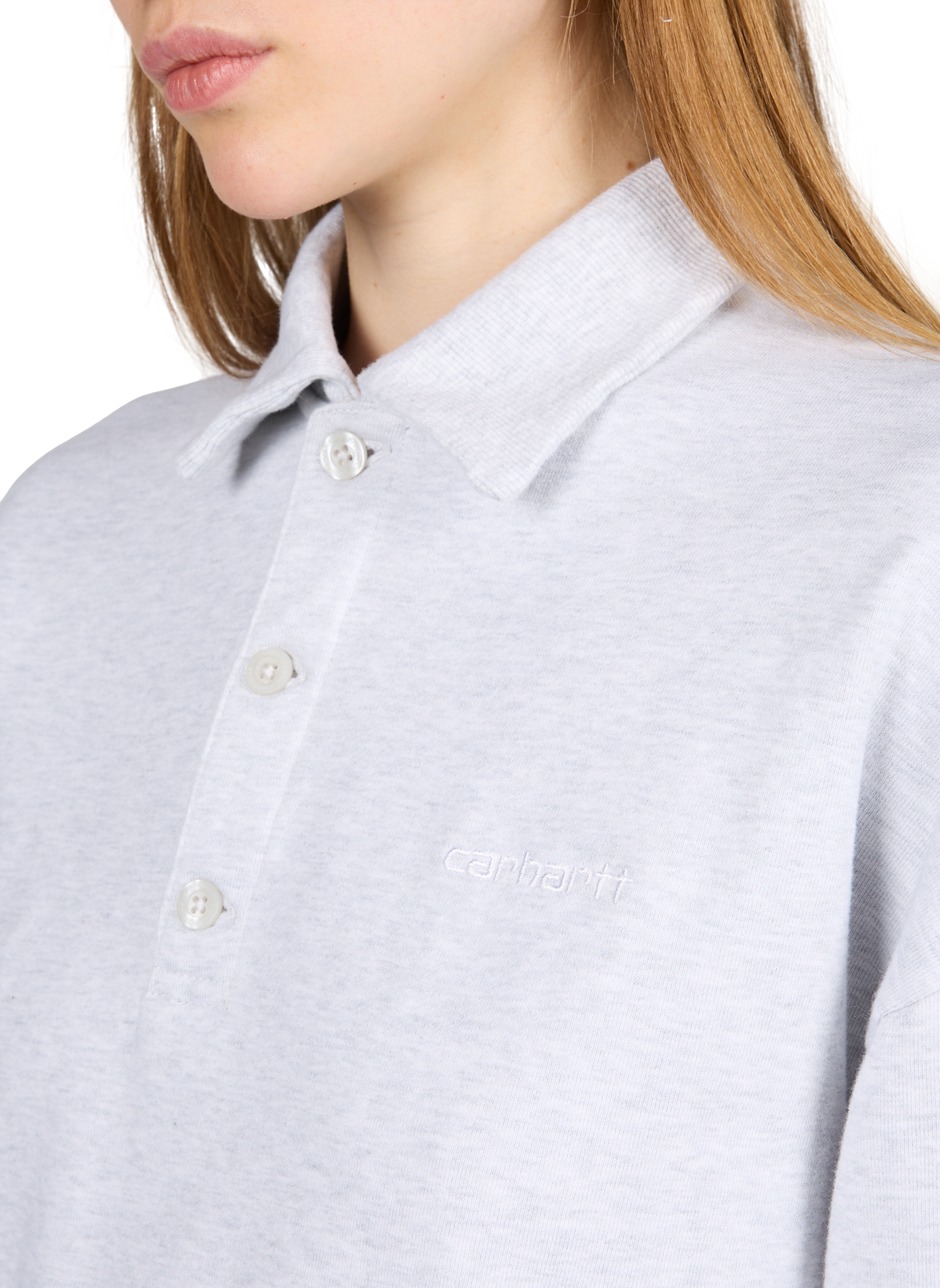 Sweat polo Brenta en coton CARHARTT WIP Gris