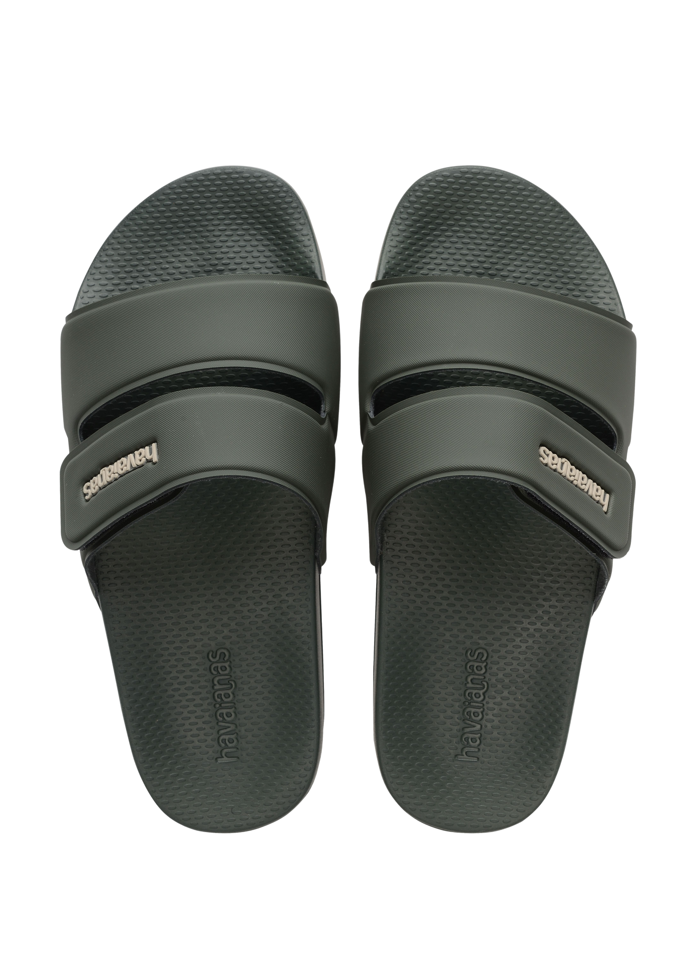 Slippers met textuurband HAVAIANAS Kaki