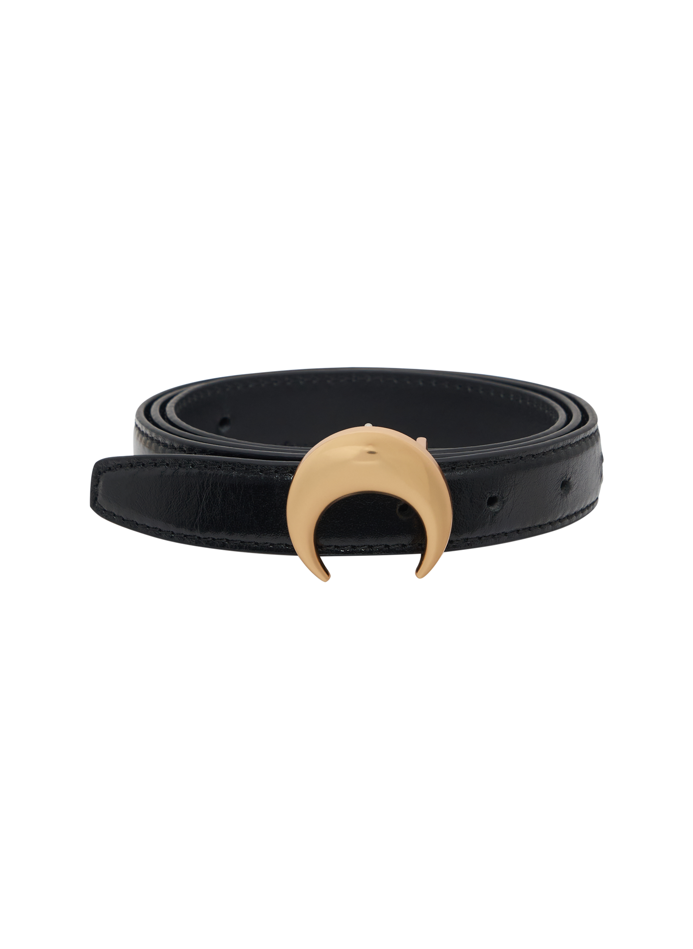 Ceinture moon en cuir lisse MARINE SERRE Noir