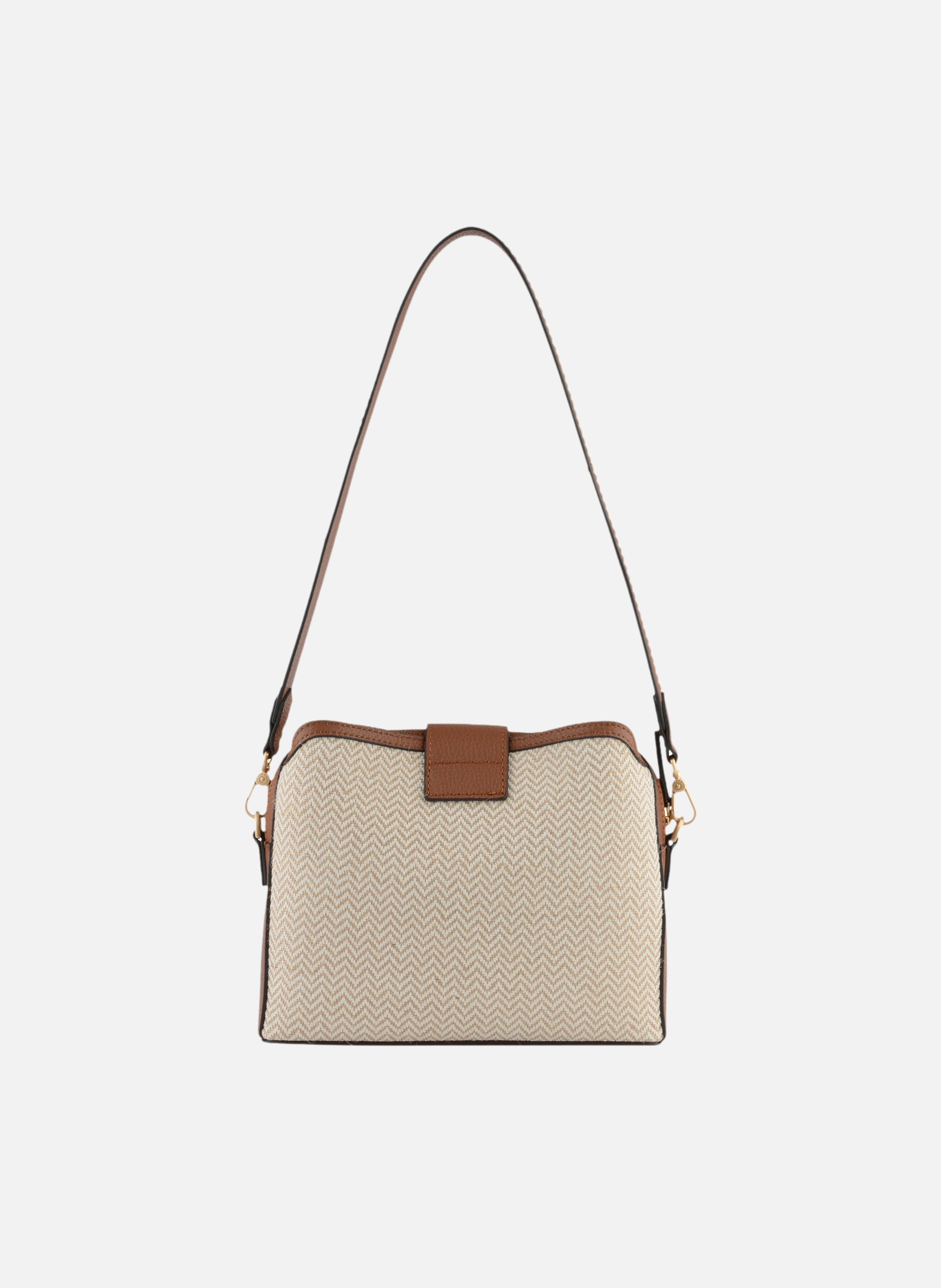 Cavalcade chevron | sac porté épaule POURCHET Doré