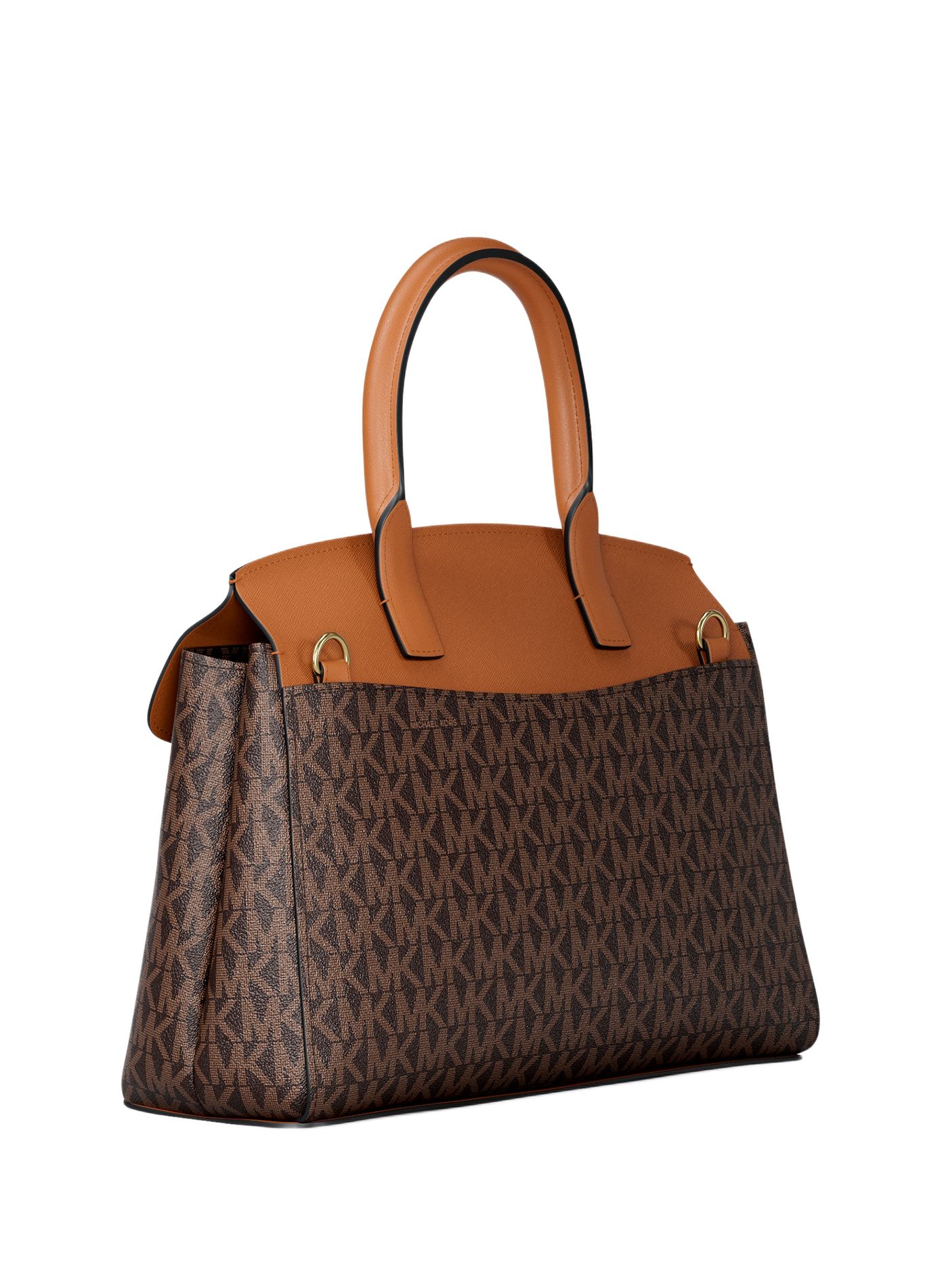 Sac à man Landry texturé à imprimé logo MICHAEL KORS Marron