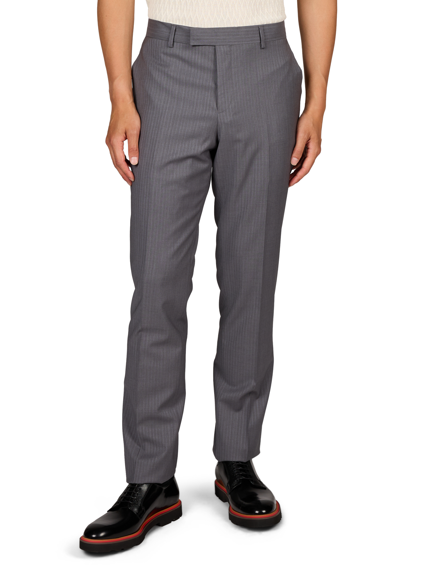 Two-piece wool striped suit PAUL SMITH Grey