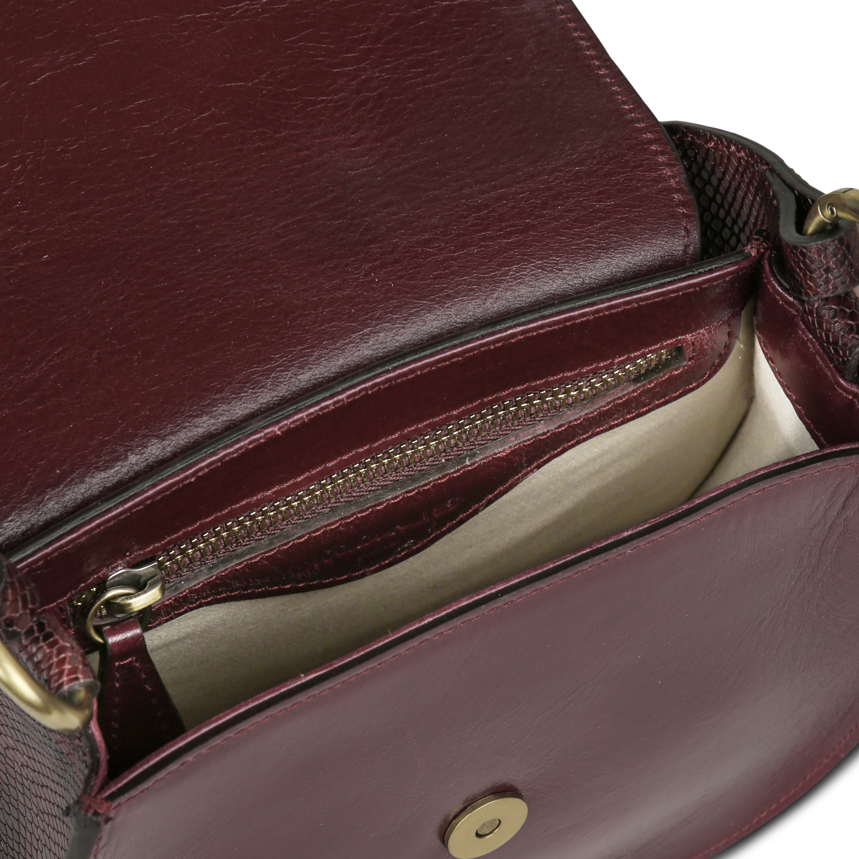 Sac porté épaule en cuir valentin MAISON 123 Rouge