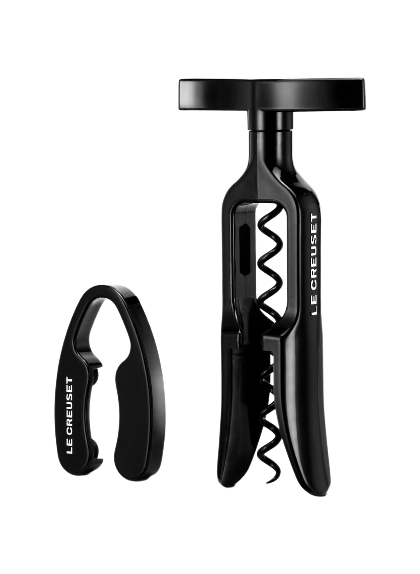 GS-190 Stopper Set and Sommelier Corkscrew LE CREUSET Black
