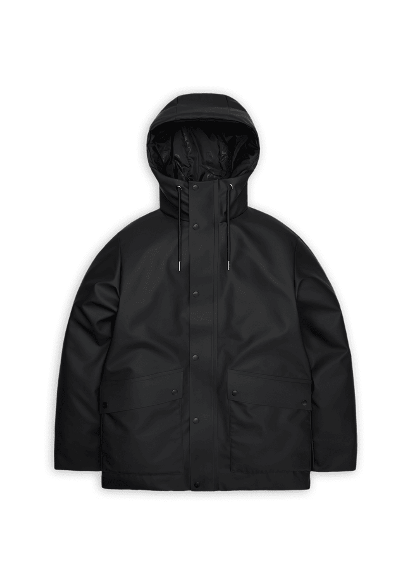 Straight hooded parka RAINS Black