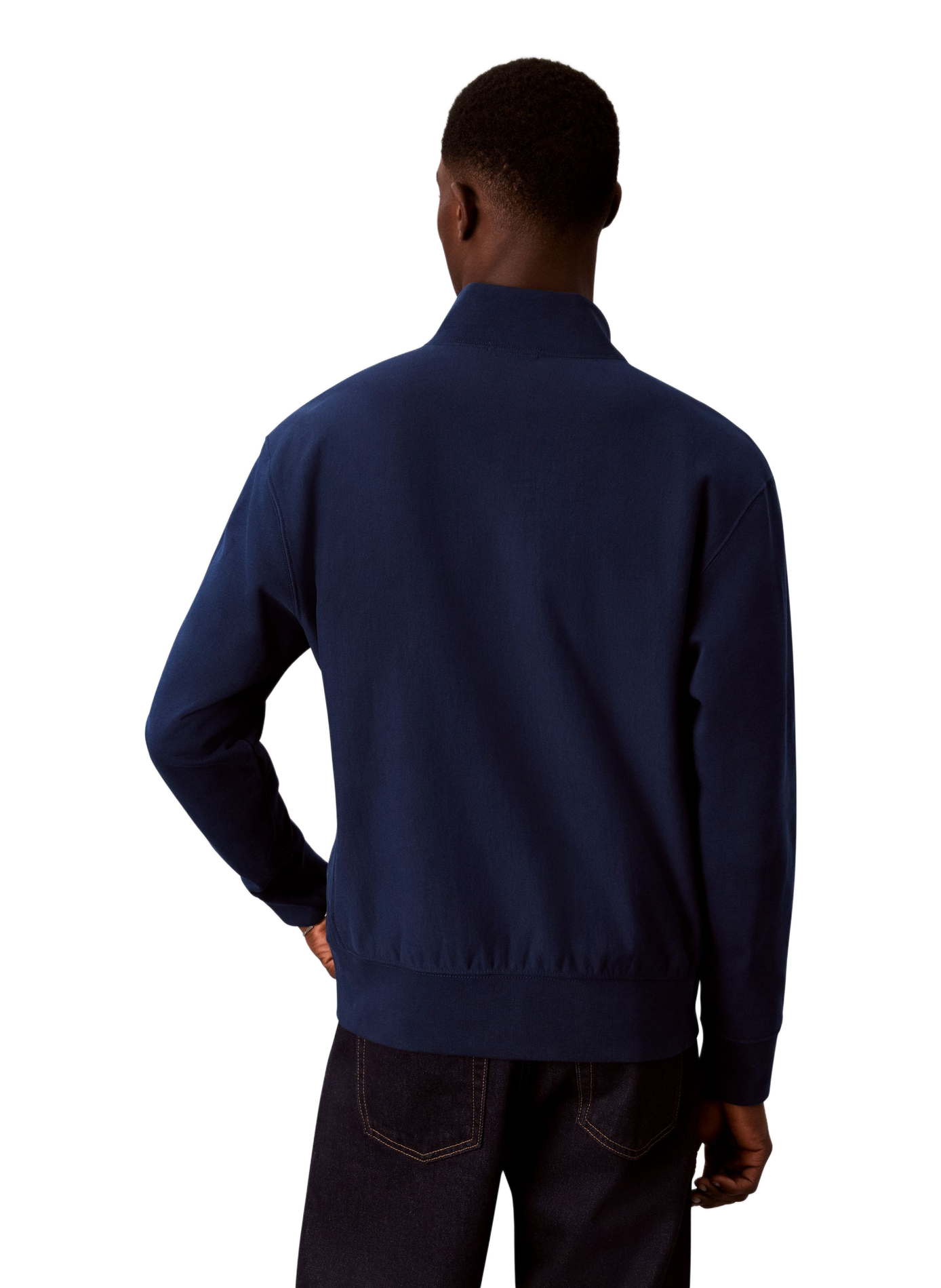 Sweat logo en coton mélangé CALVIN KLEIN Bleu