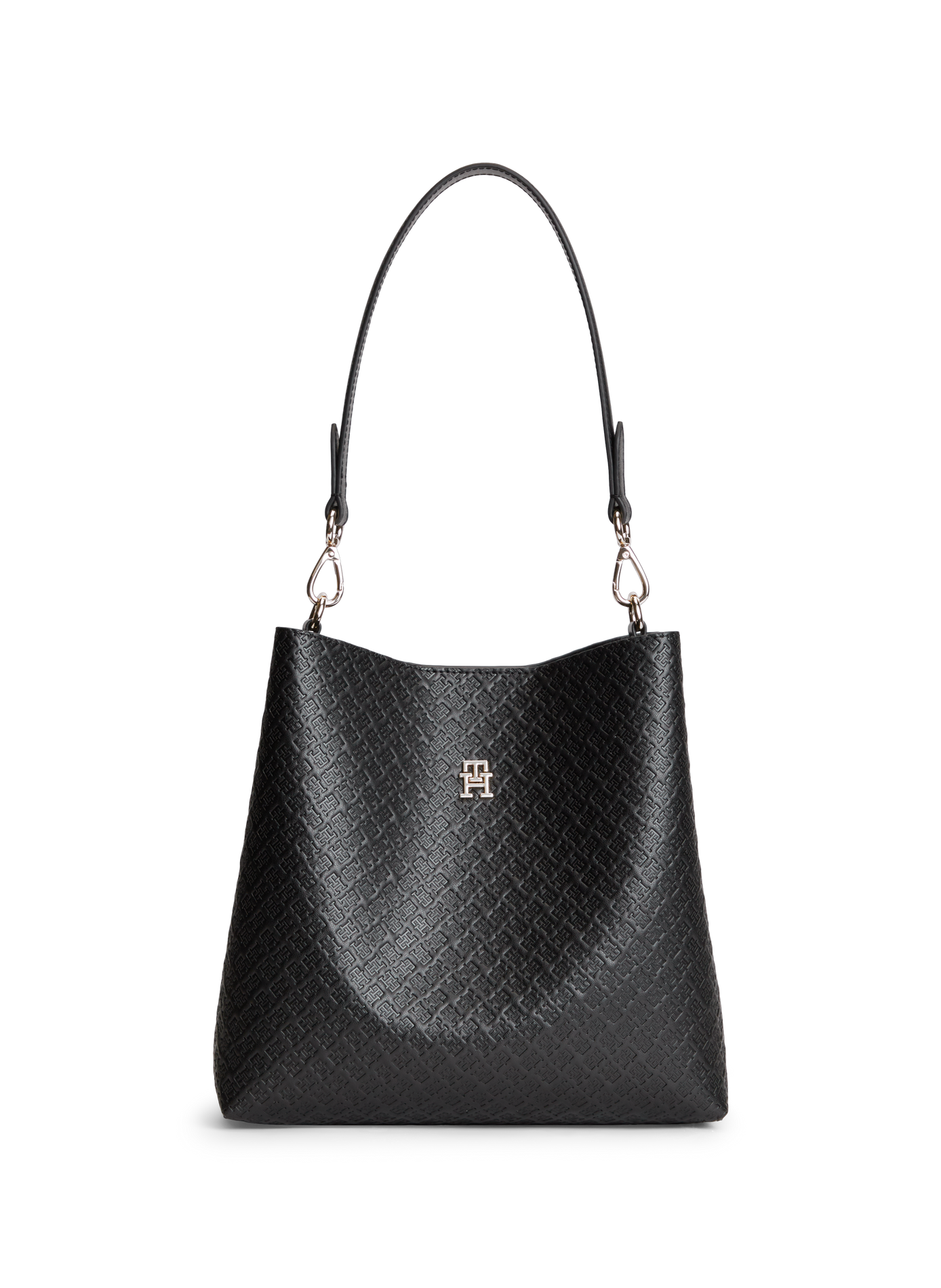 Plain shoulder tote bag TOMMY HILFIGER Black