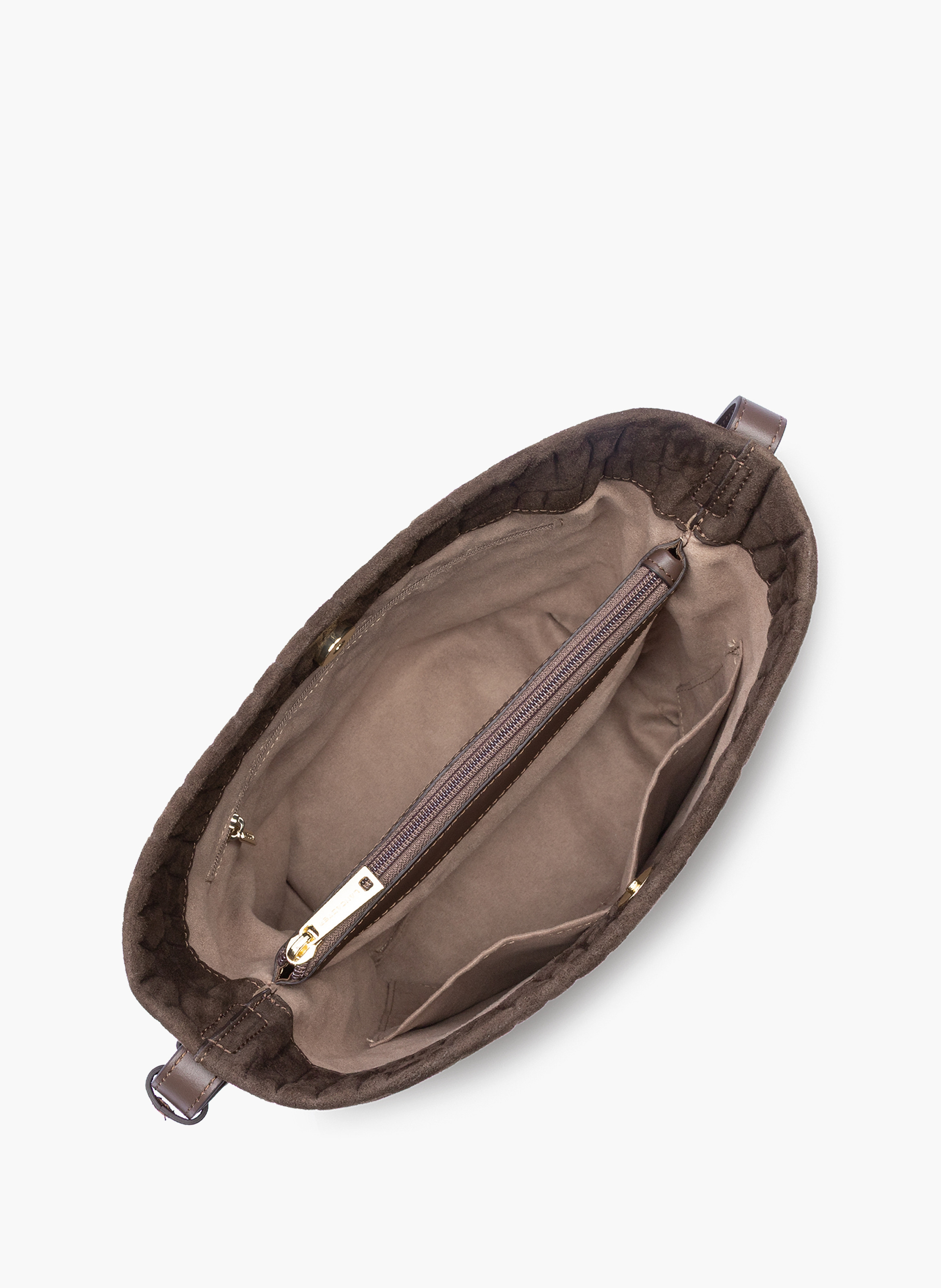 Petit sac seau - suède exo LANCASTER Marron
