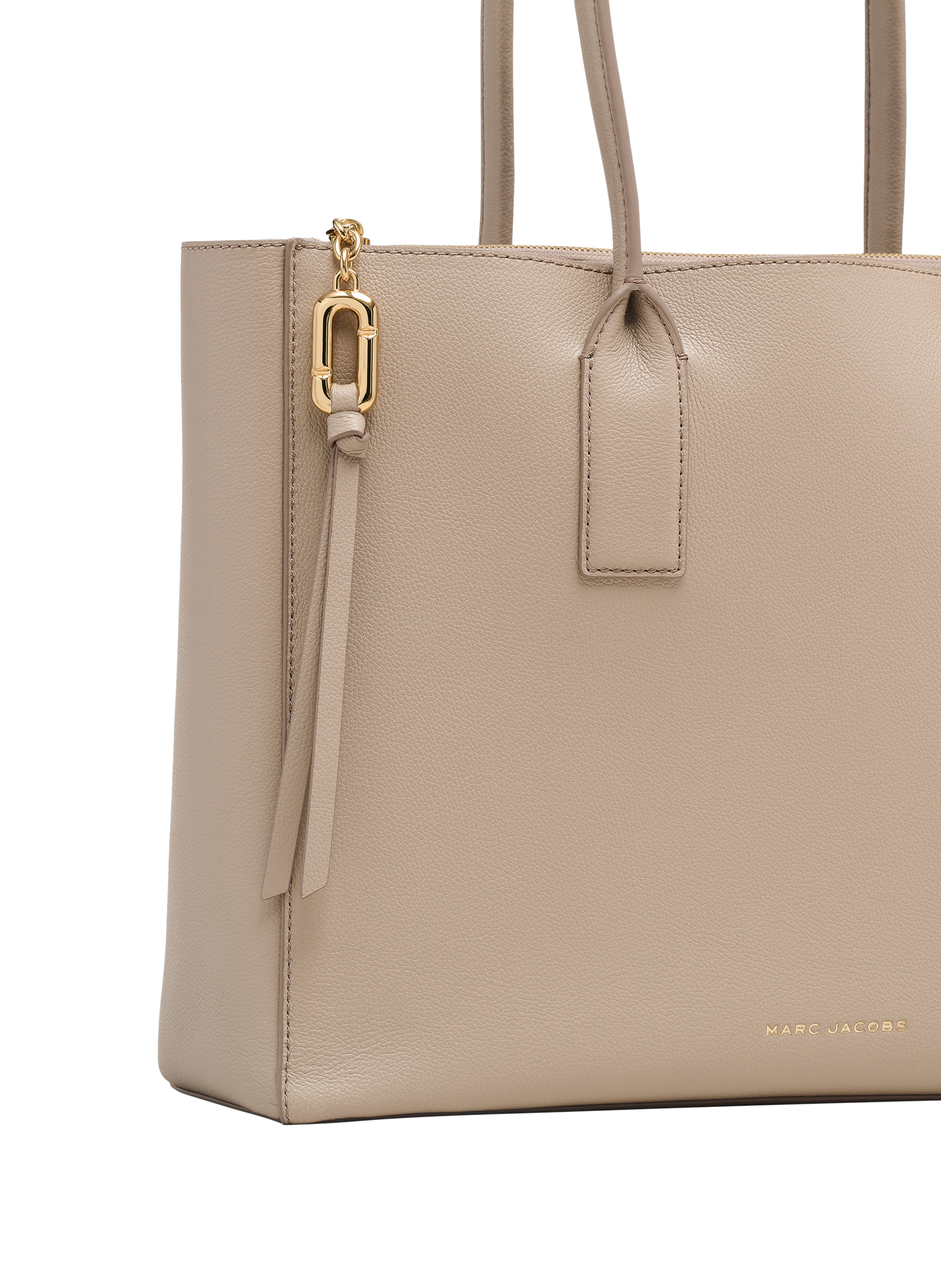 Pop J Marc Work Tote leather tote bag MARC JACOBS Beige