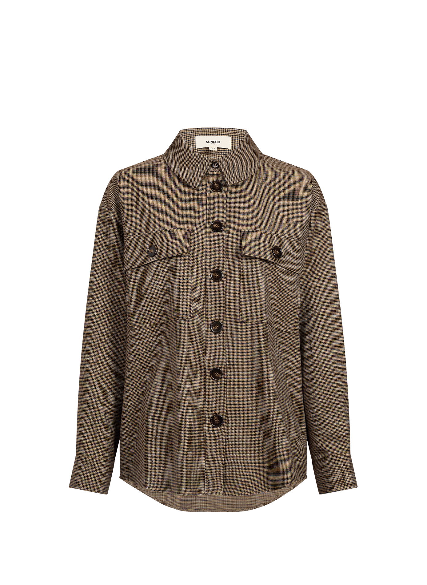 Oversized overhemd met LORD-print SUNCOO Beige