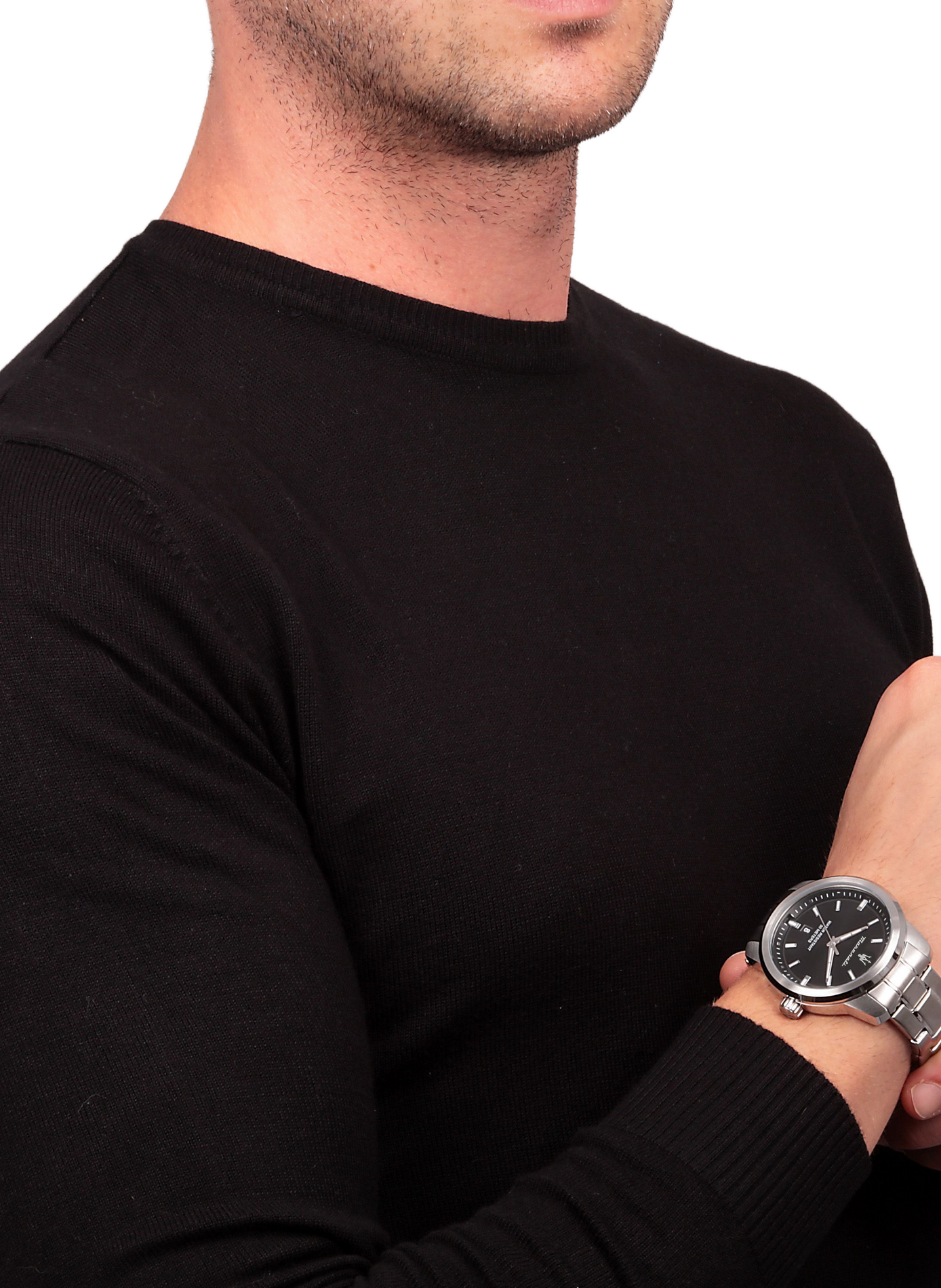 Montre quartz en acier inoxydable MASERATI Noir
