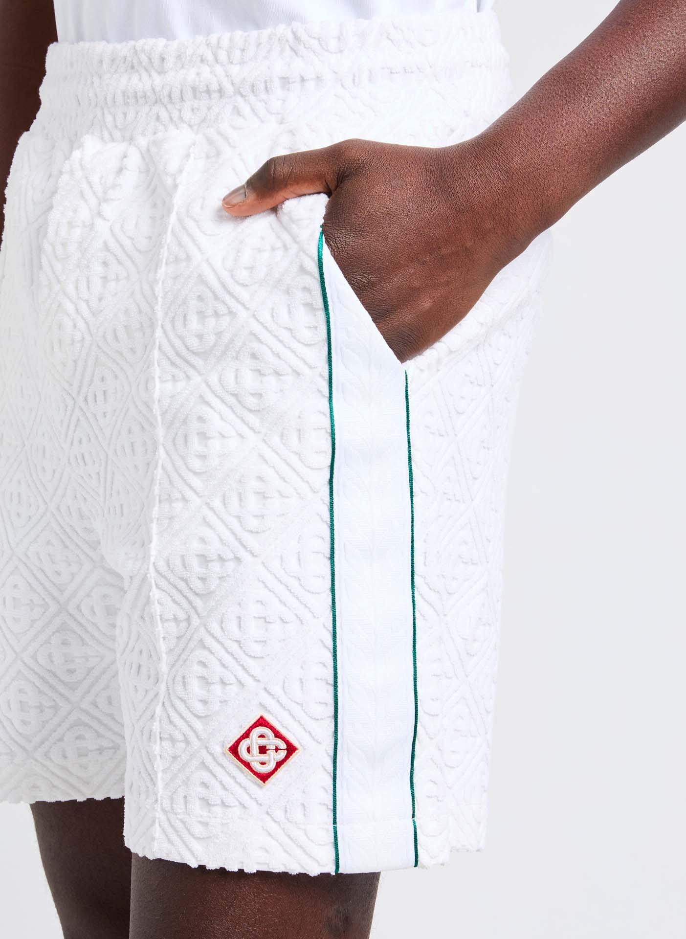 Textured and monogrammed shorts CASABLANCA PARIS Beige