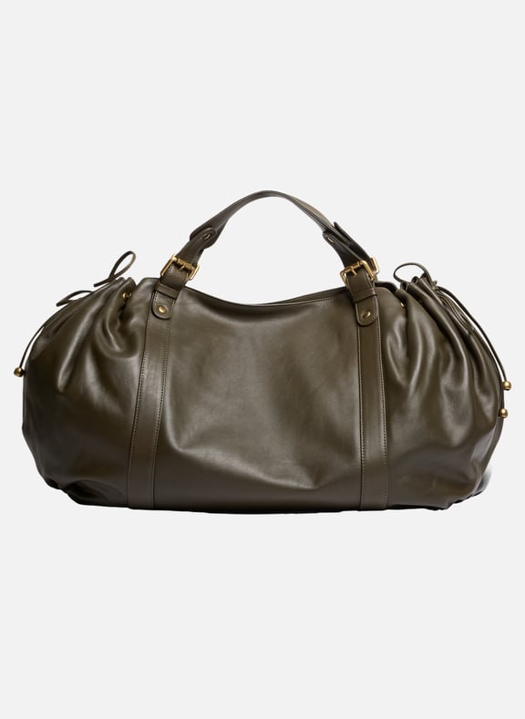 Sac de voyage en cuir - 72h Kaki by GERARD DAREL GERARD DAREL Sac de voyage en cuir - 72h Kaki