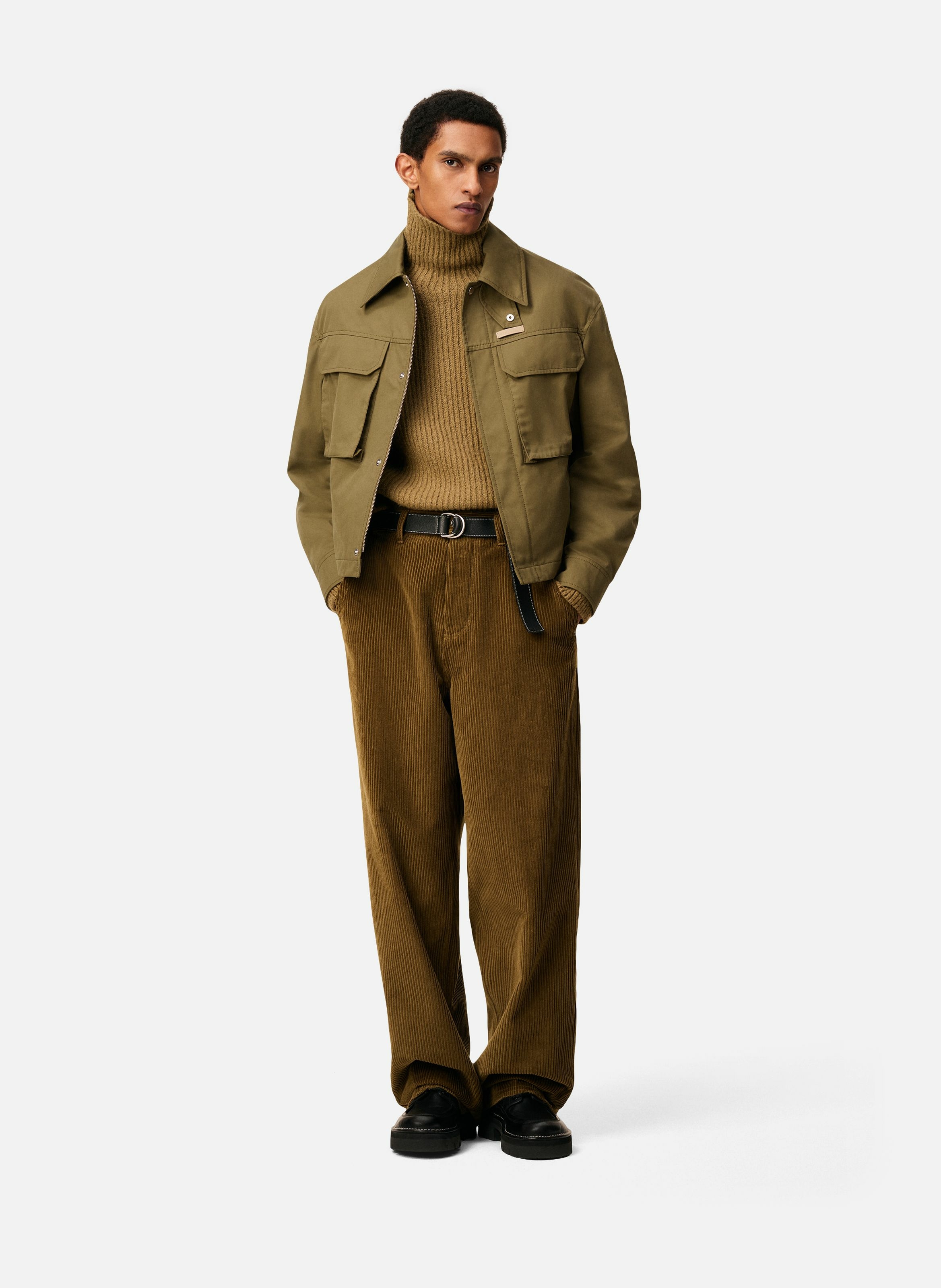 Blouson worker en coton unisexe AMI PARIS Vert