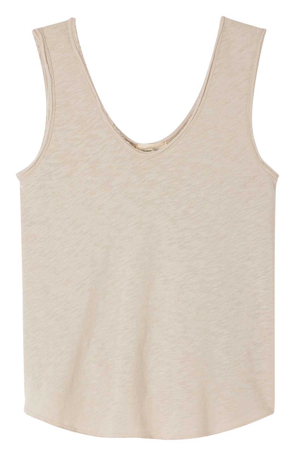 AMERICAN VINTAGE Débardeur col rond droit en coton sonoma Beige
