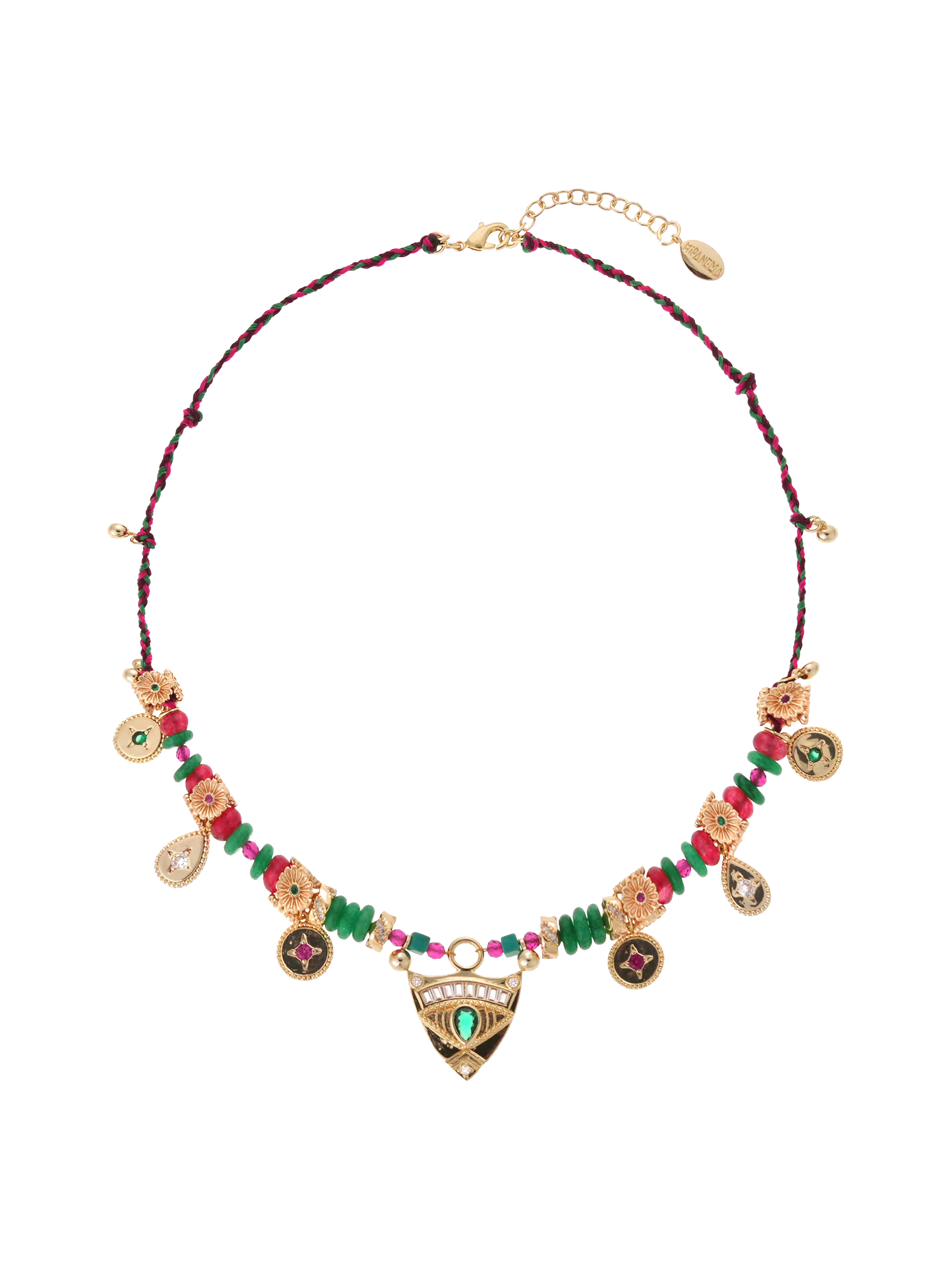 Collier cordon orné de perles et de pampilles tady HIPANEMA Vert