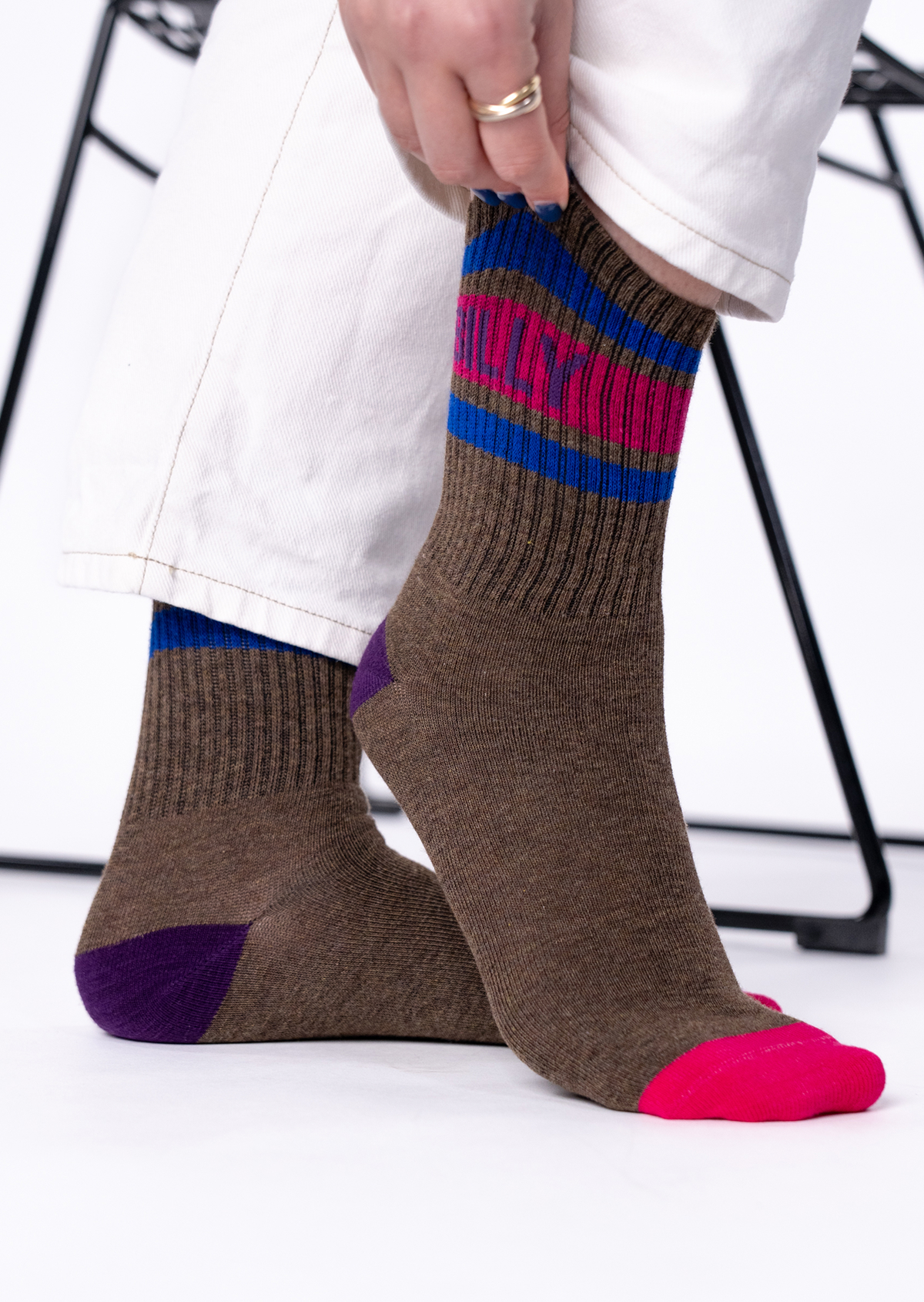Chaussettes en coton tennis BILLYBELT Marron