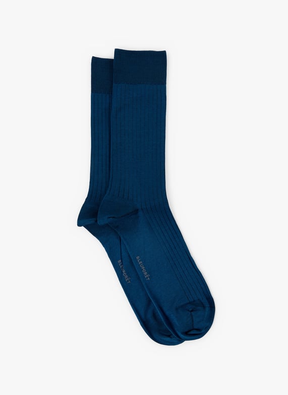Blue Bleuforêt high cotton socks Men Printemps