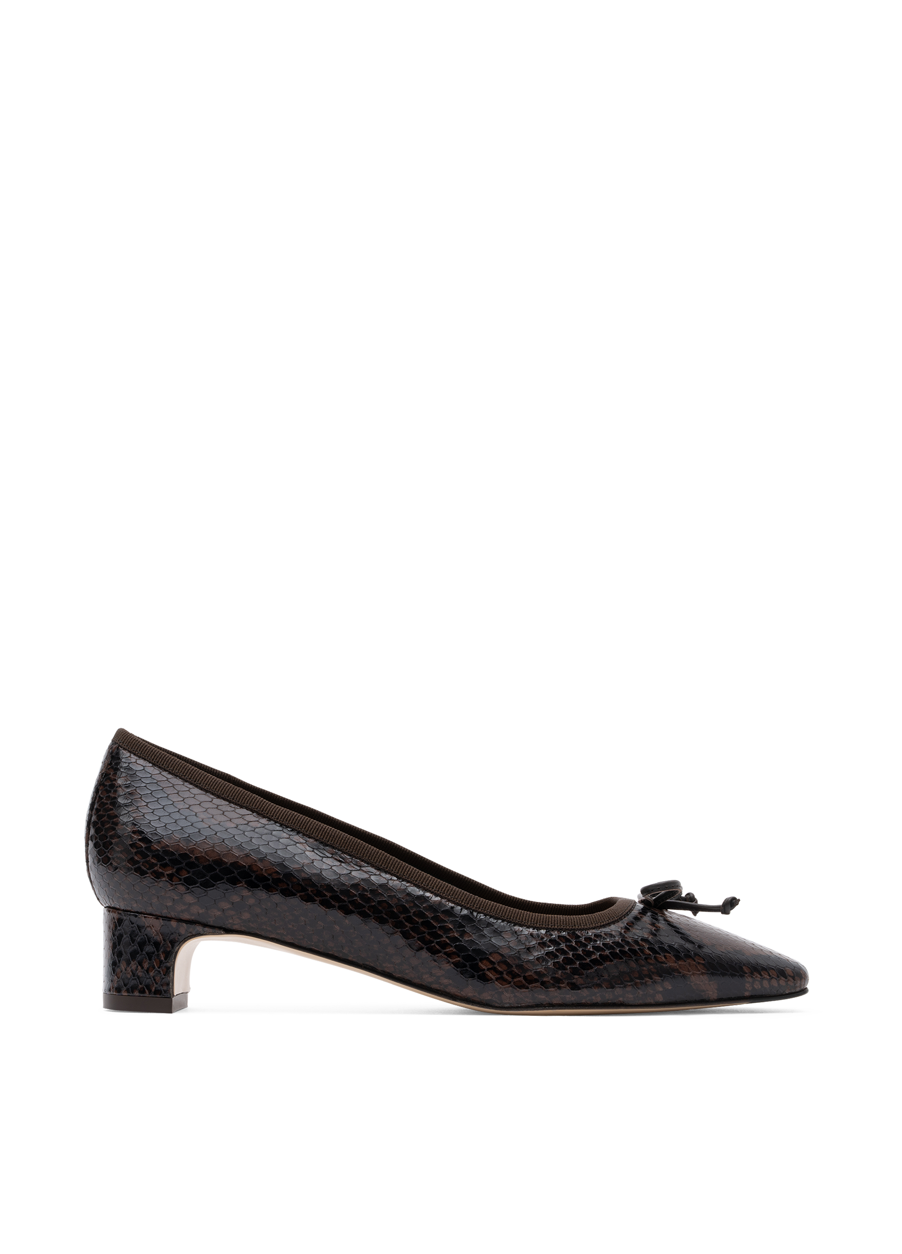 Ballerines cedar en python PARALLELE Marron
