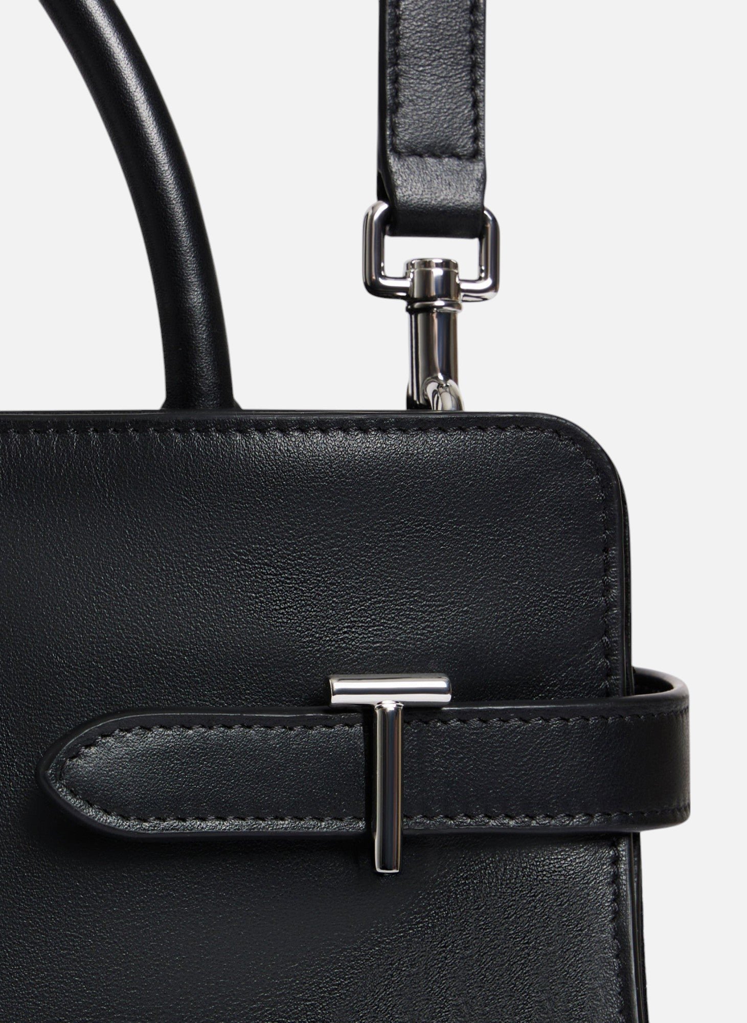 Sac à main moyen modèle emie en cuir lisse et nubuck Noir