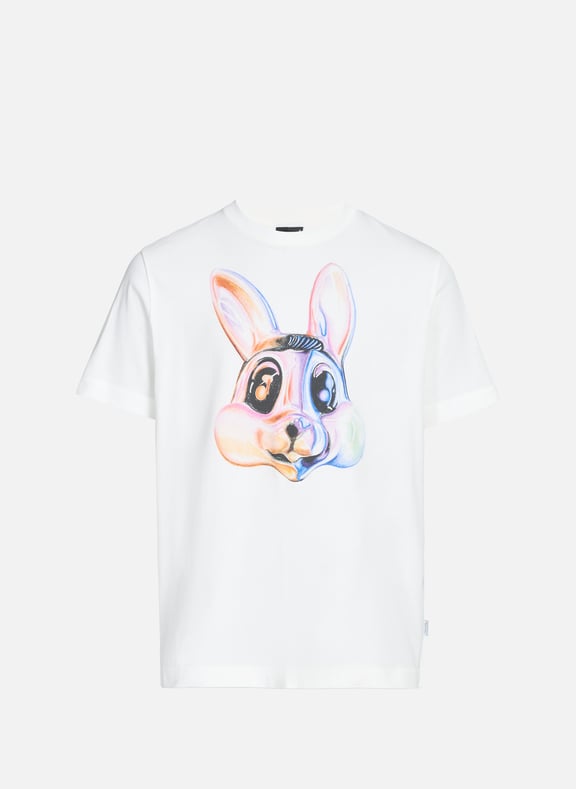 Cotton t-shirt with rabbit head print White by PAUL SMITH PAUL SMITH Cotton t-shirt with rabbit head print White