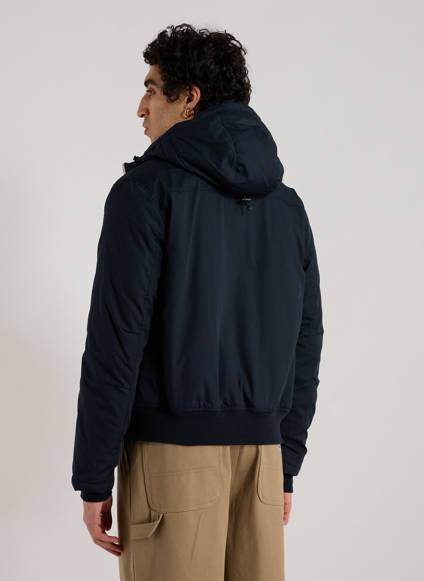 Parka unie à capuche SCHOTT Bleu