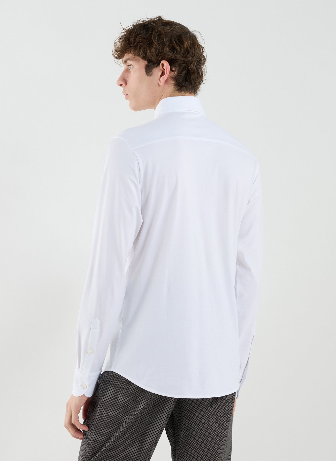 Straight long-sleeved cotton shirt STEFAN BRANDT White