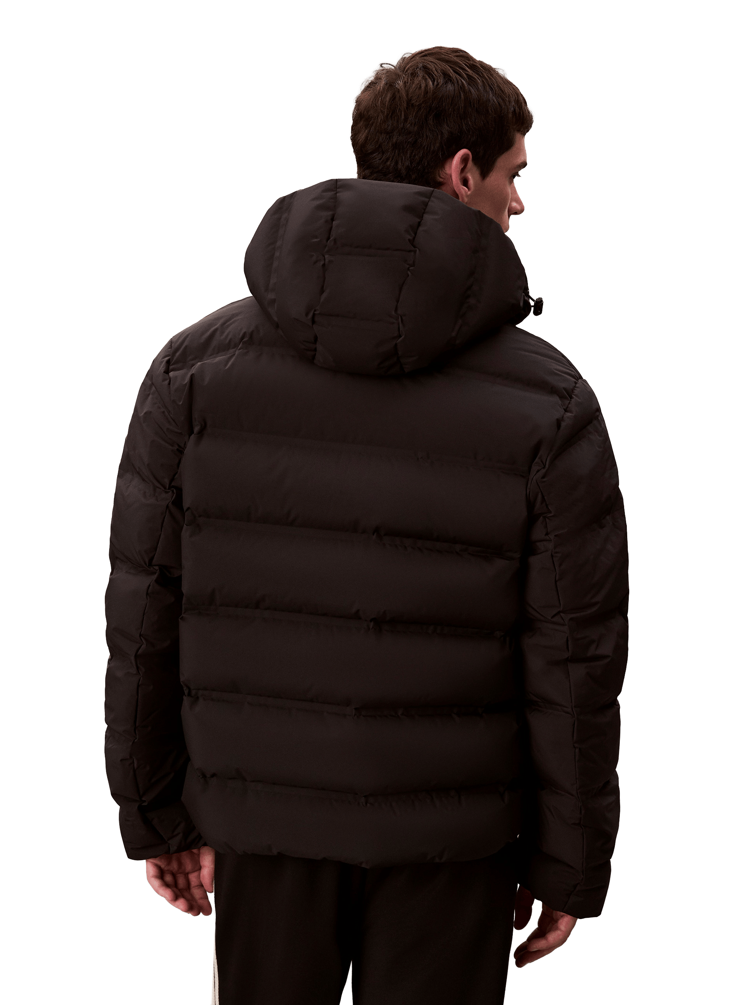 Quilted straight jacket with high collar CALVIN KLEIN Black